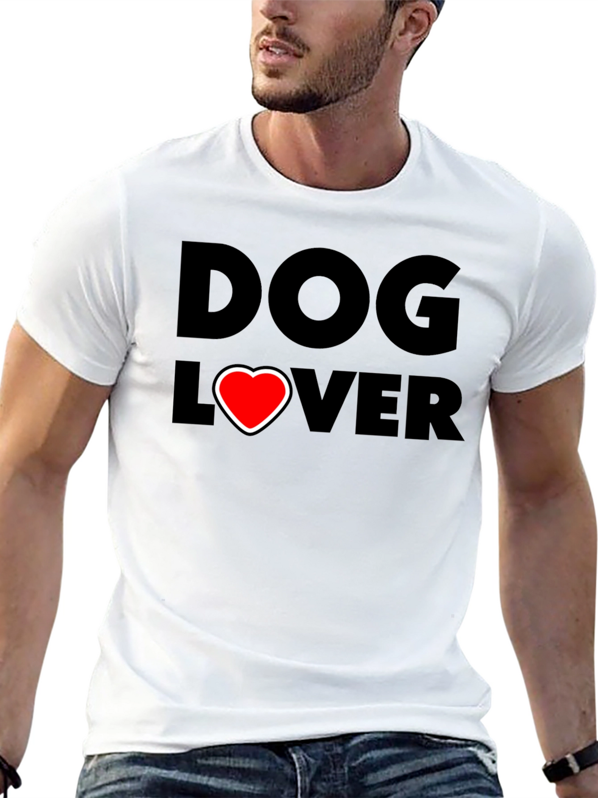 Dog Lover T-Shirt - Heart Graphic Tee