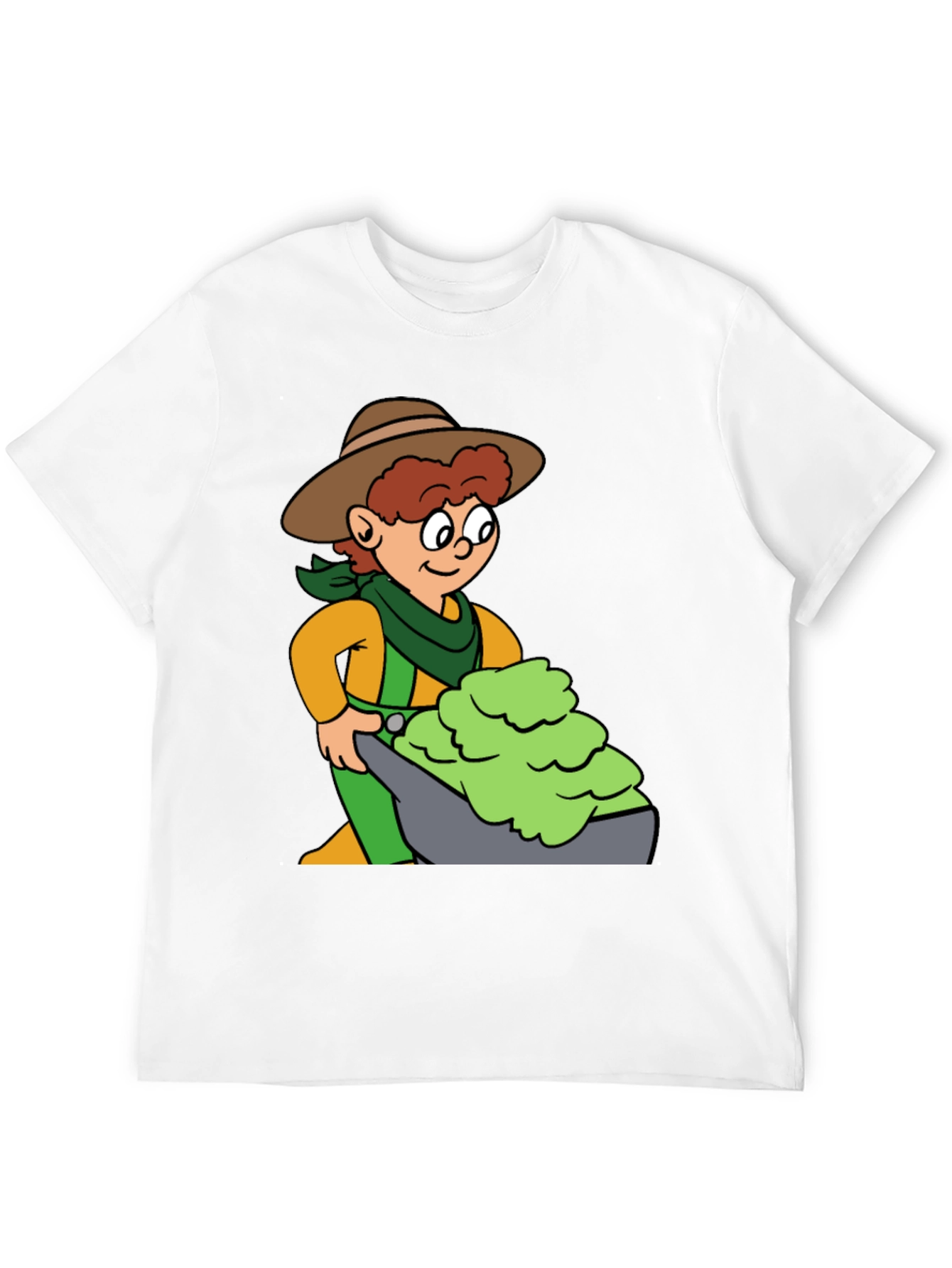 Cartoon Cowboy T-Shirt - Black Cotton Tee