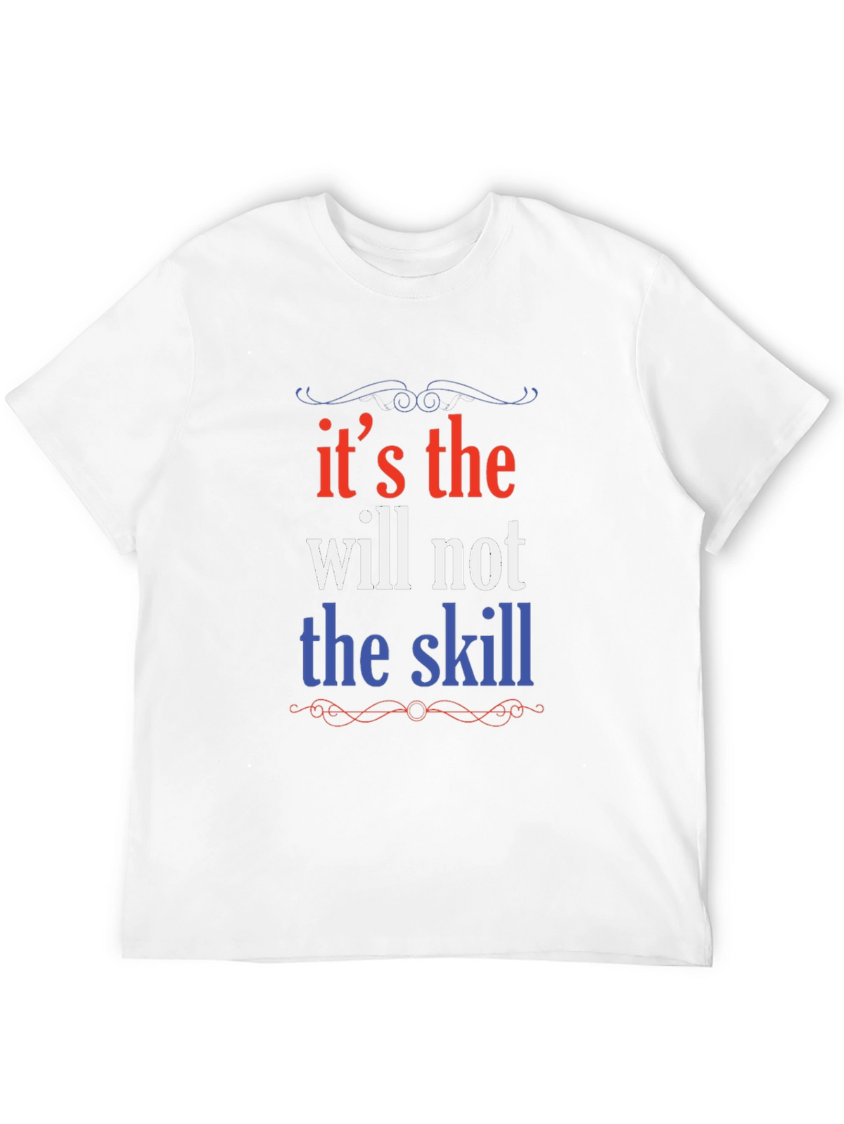 Motivational Will Over Skill Graphic Tee - Black