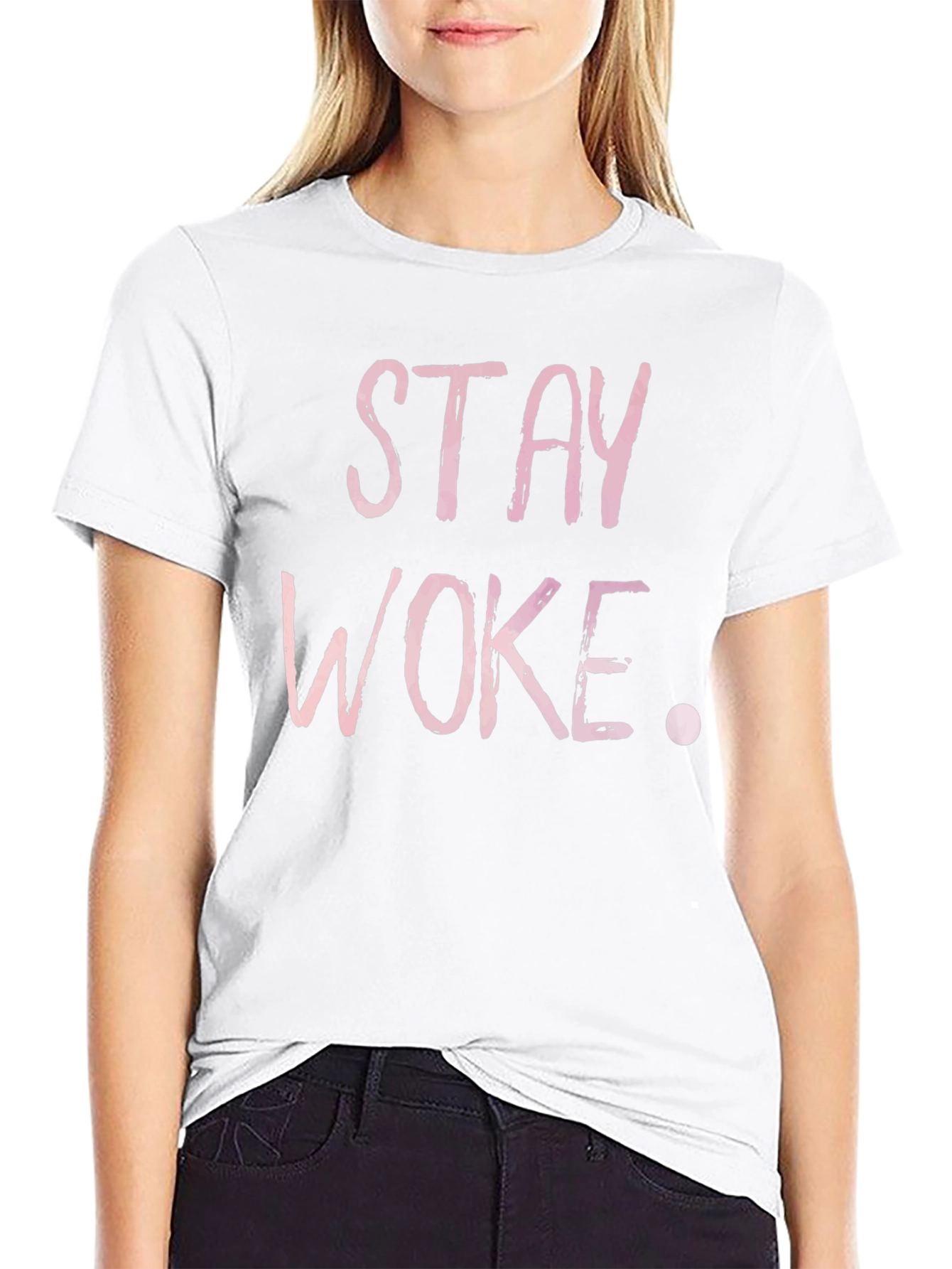 Stay Woke T-Shirt - Black Cotton Tee