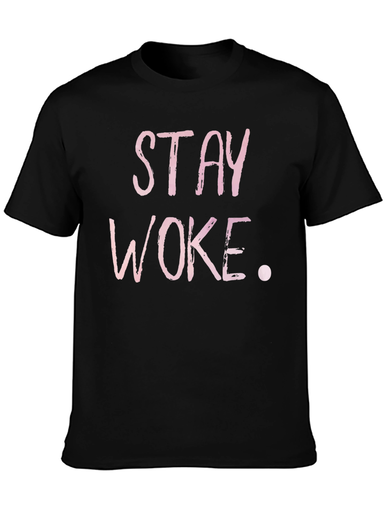 Stay Woke T-Shirt - Black Cotton Tee