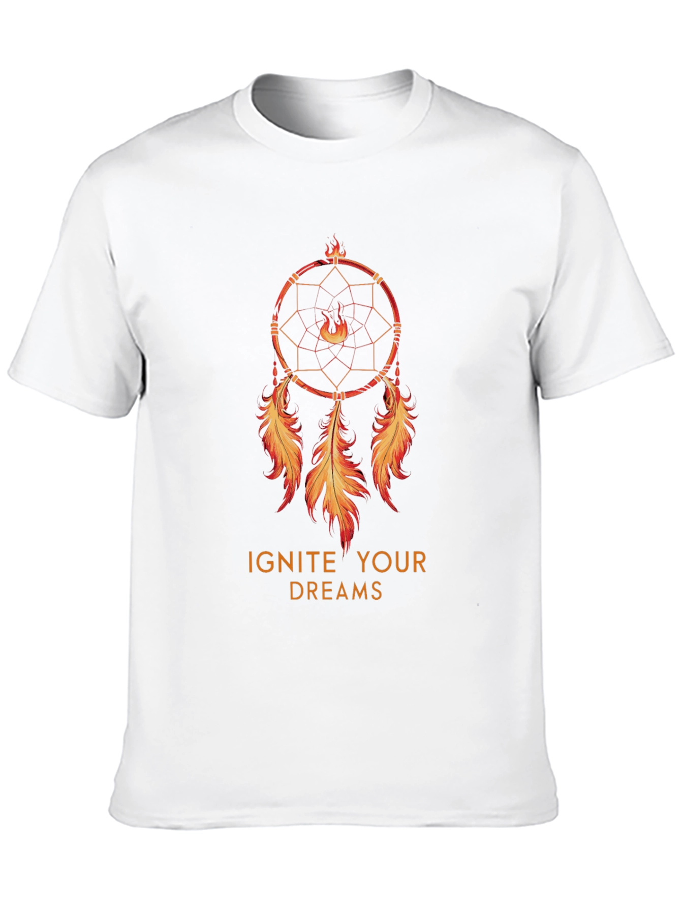 Ignite Your Dreams Black T-Shirt with Dreamcatcher Design