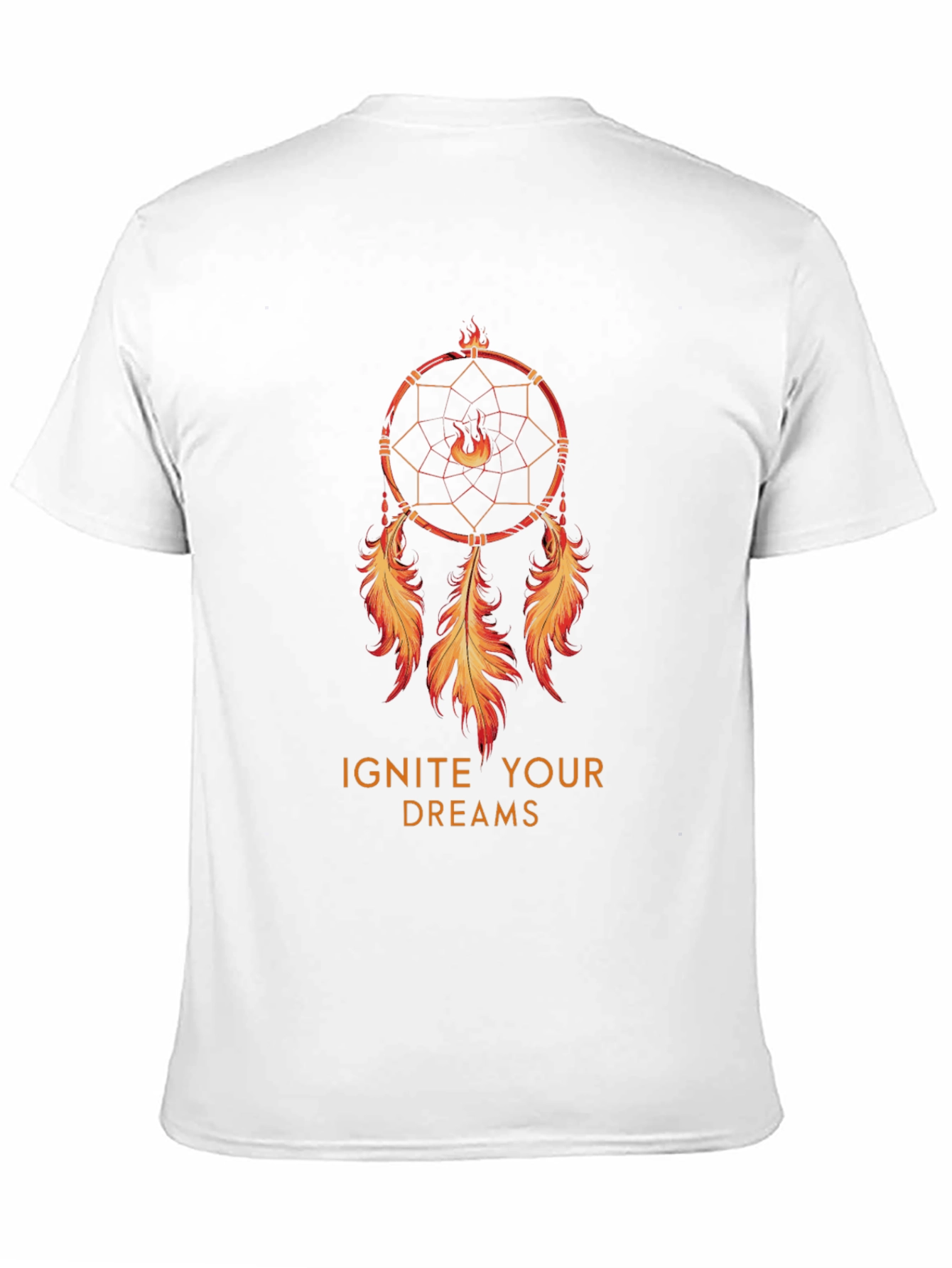 Ignite Your Dreams Black T-Shirt with Dreamcatcher Design