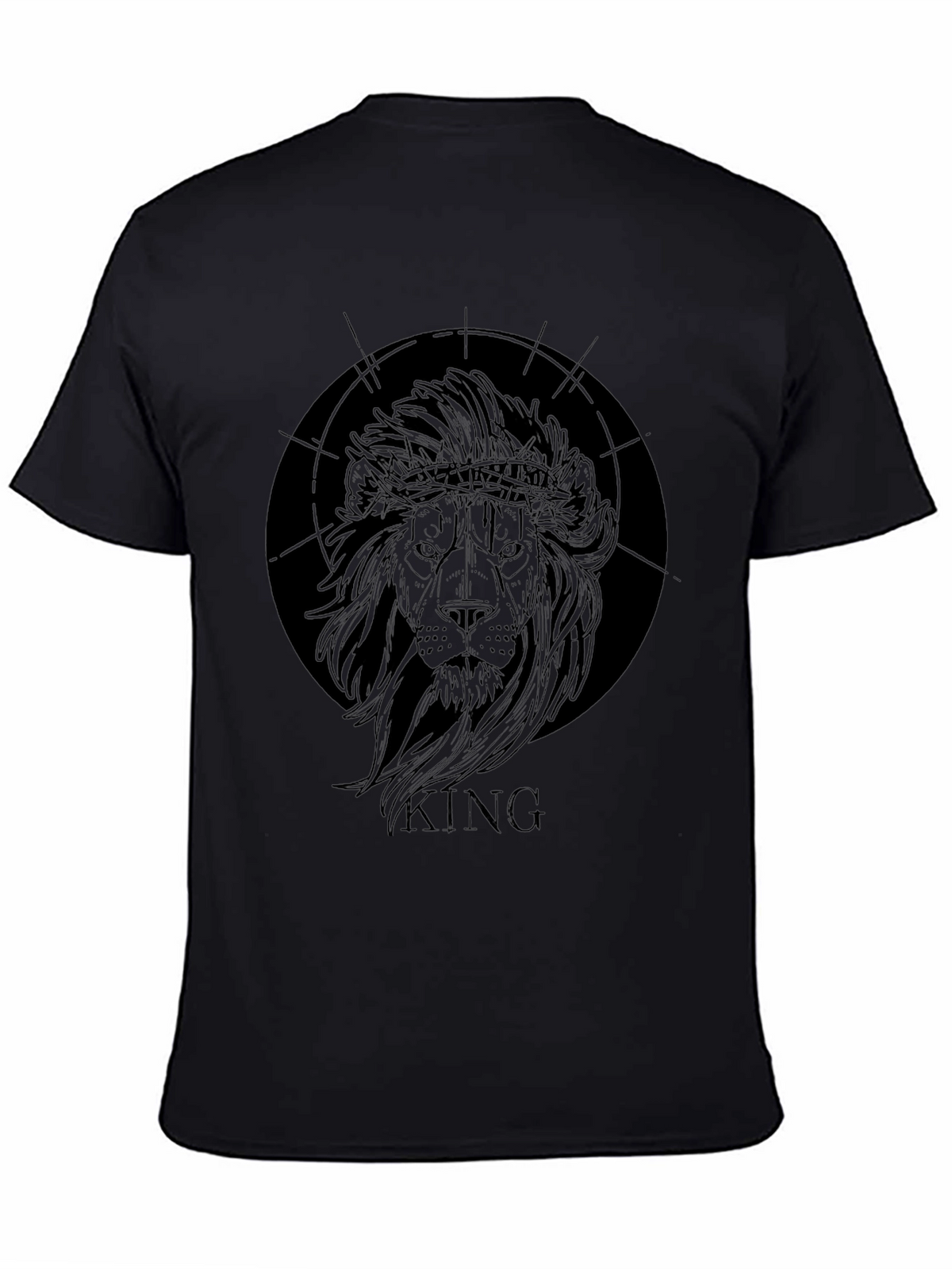 King Lion Graphic T-Shirt - Black