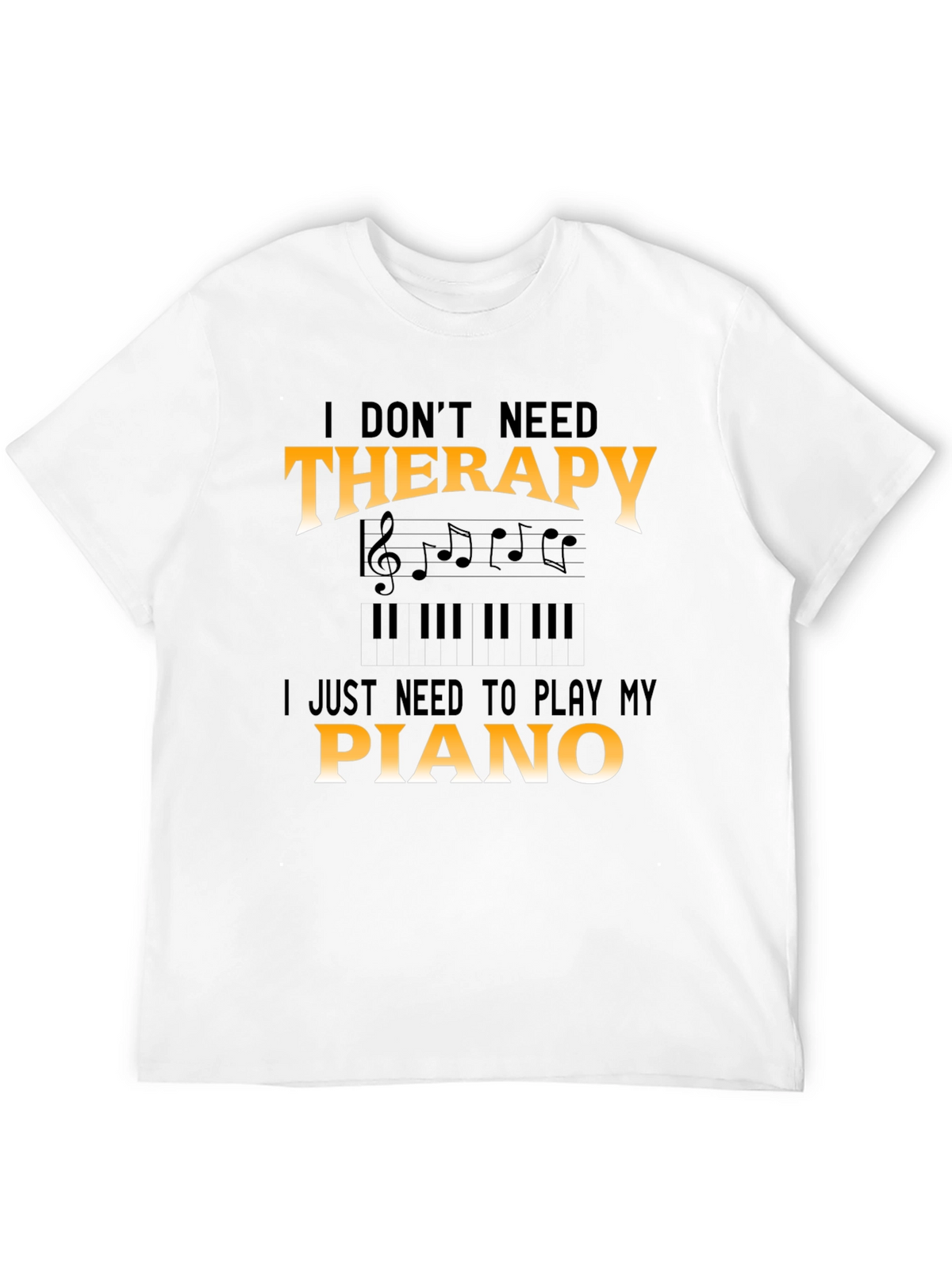 Piano Therapy T-Shirt - Musician Tee