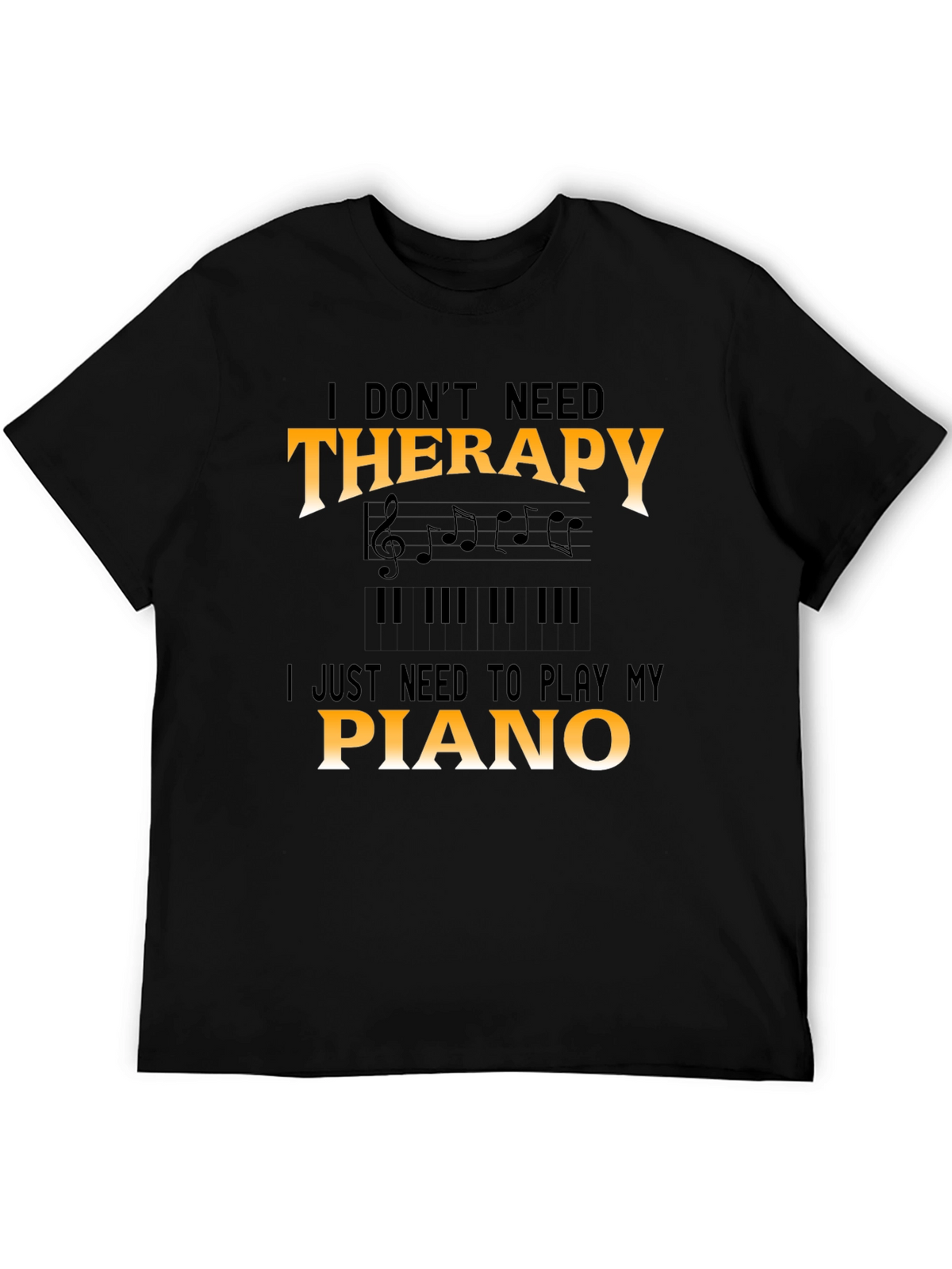 Piano Therapy T-Shirt - Musician Tee