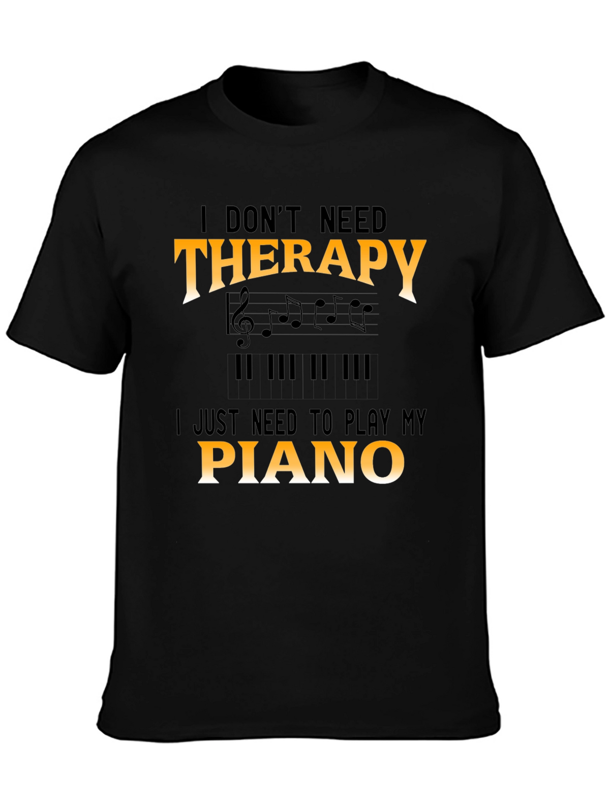 Piano Therapy T-Shirt - Musician Tee