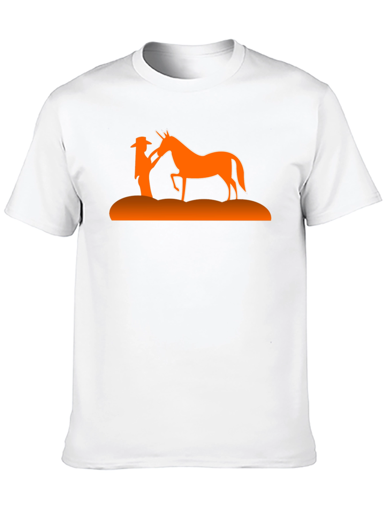 Cowboy & Horse Silhouette Graphic Tee - Black
