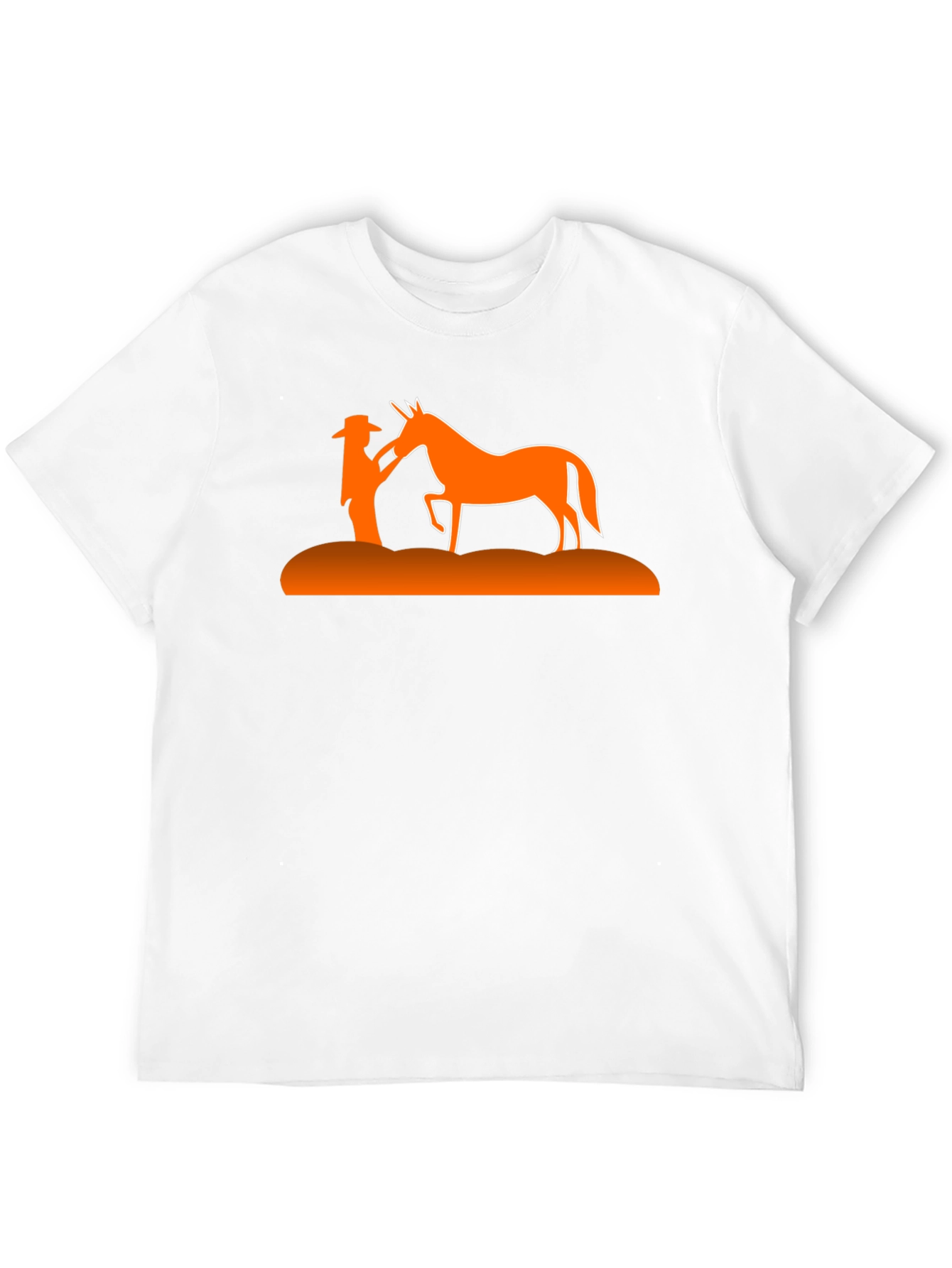 Cowboy & Horse Silhouette Graphic Tee - Black