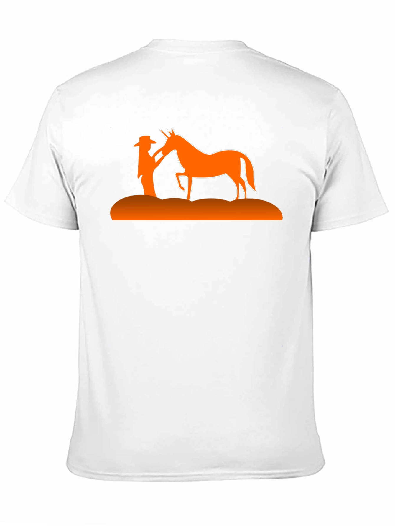 Cowboy & Horse Silhouette Graphic Tee - Black