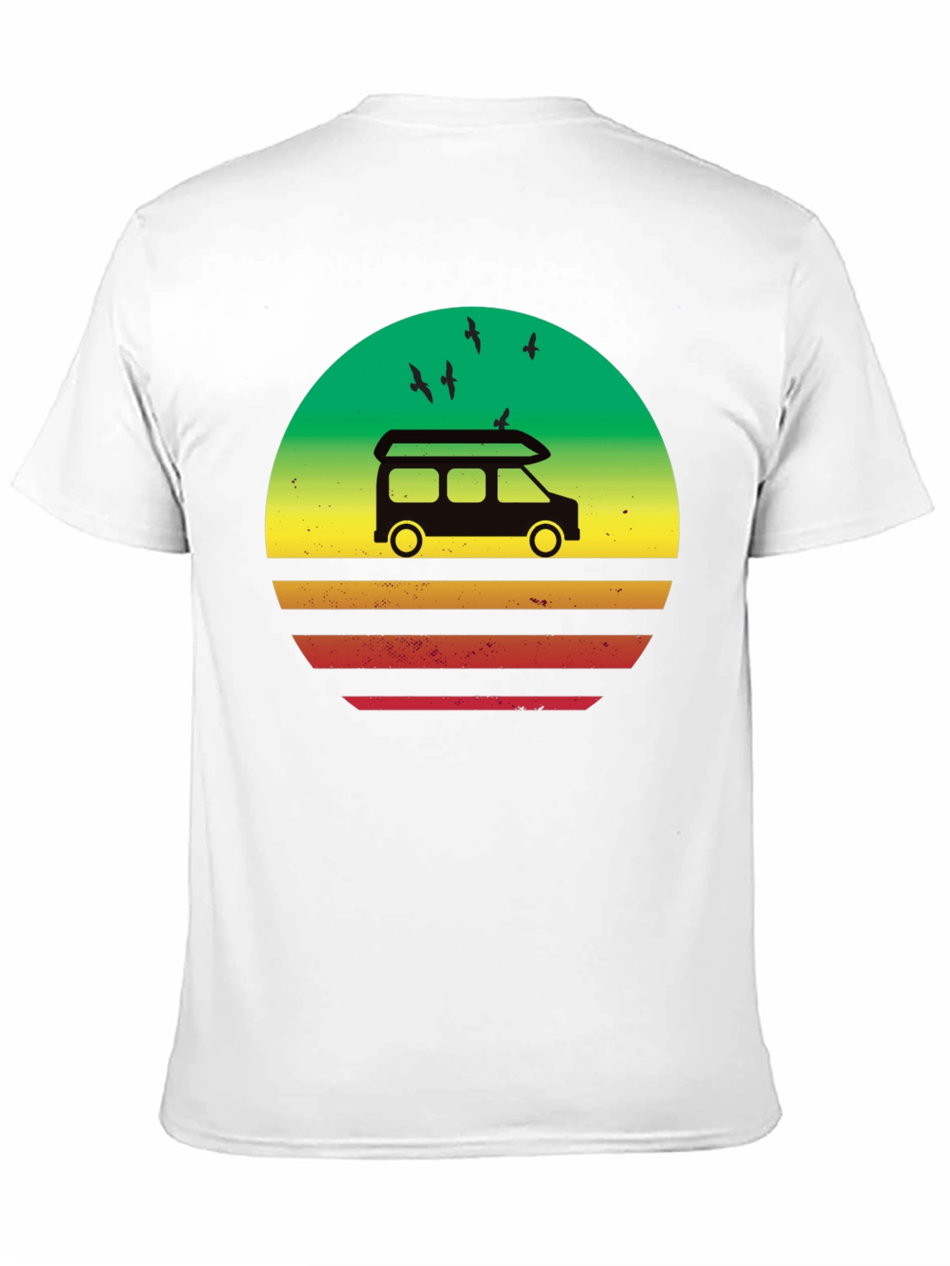 Retro Camper Van Sunset Graphic T-Shirt