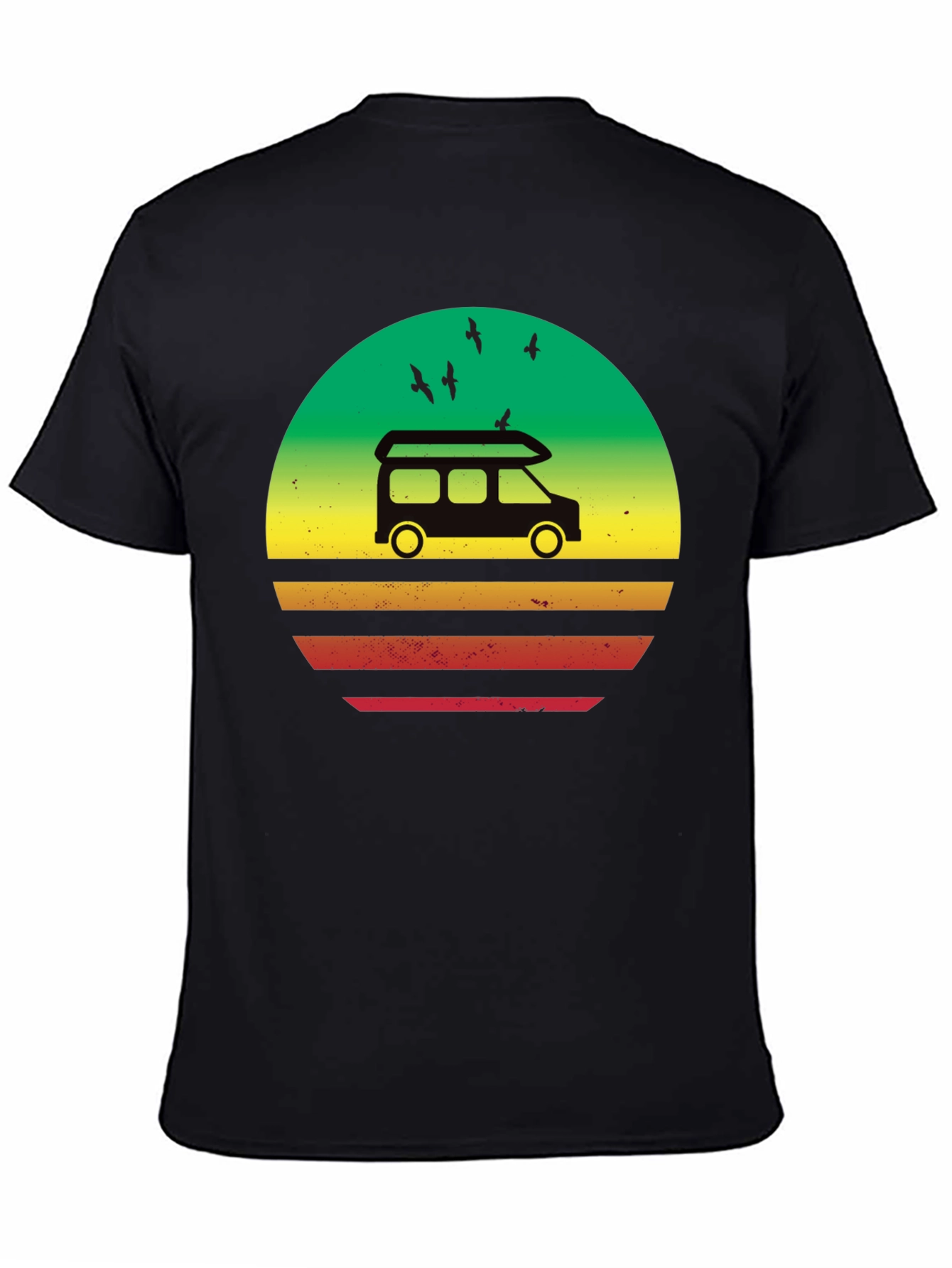 Retro Camper Van Sunset Graphic T-Shirt