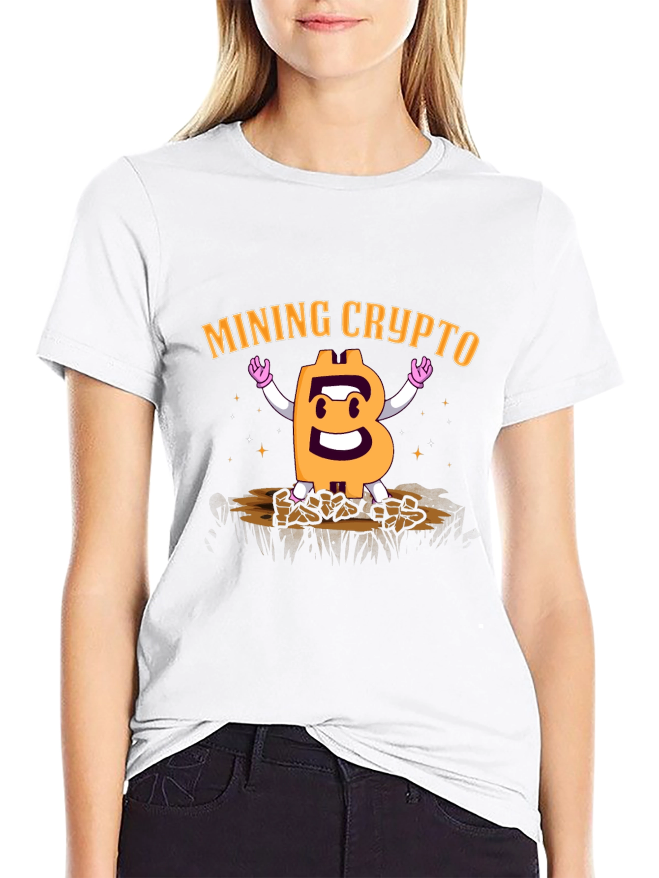 Mining Crypto Bitcoin Black T-Shirt