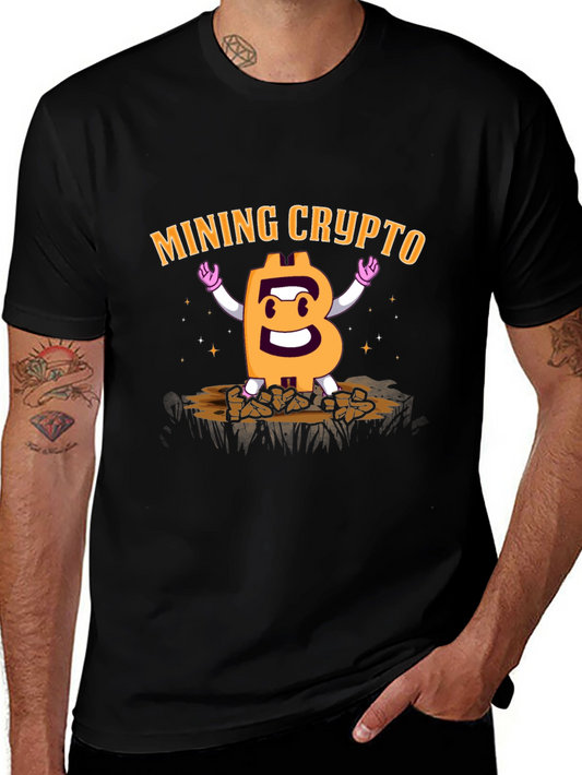 Mining Crypto Bitcoin Black T-Shirt