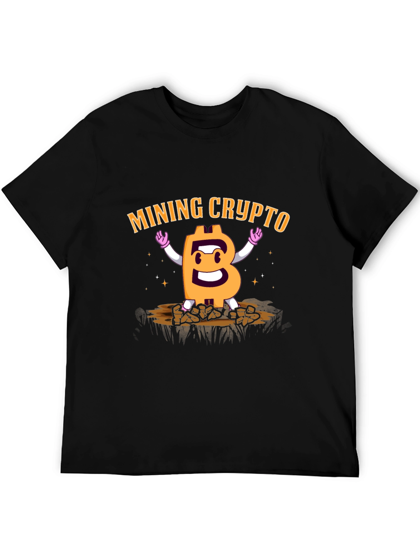 Mining Crypto Bitcoin Black T-Shirt