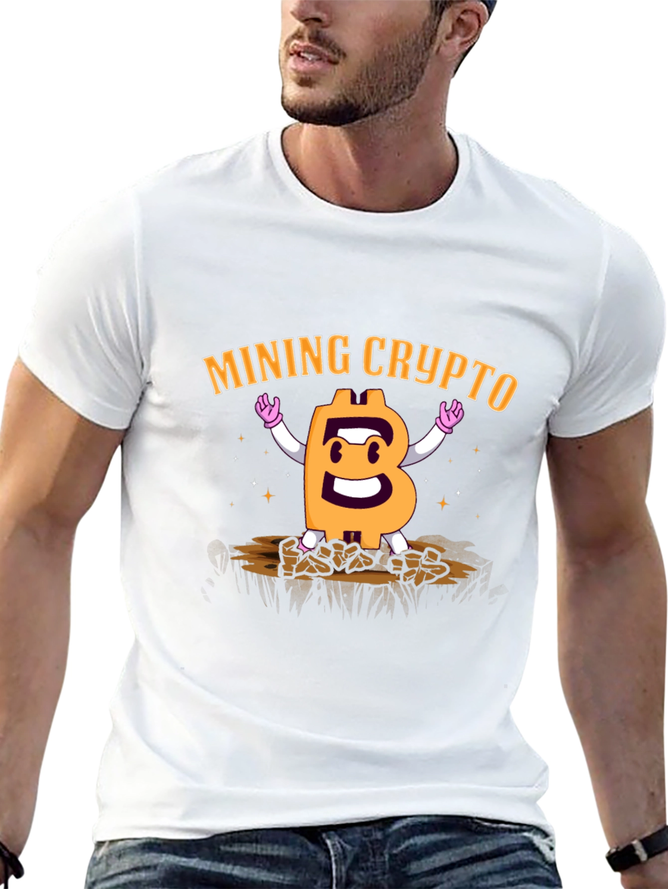 Mining Crypto Bitcoin Black T-Shirt