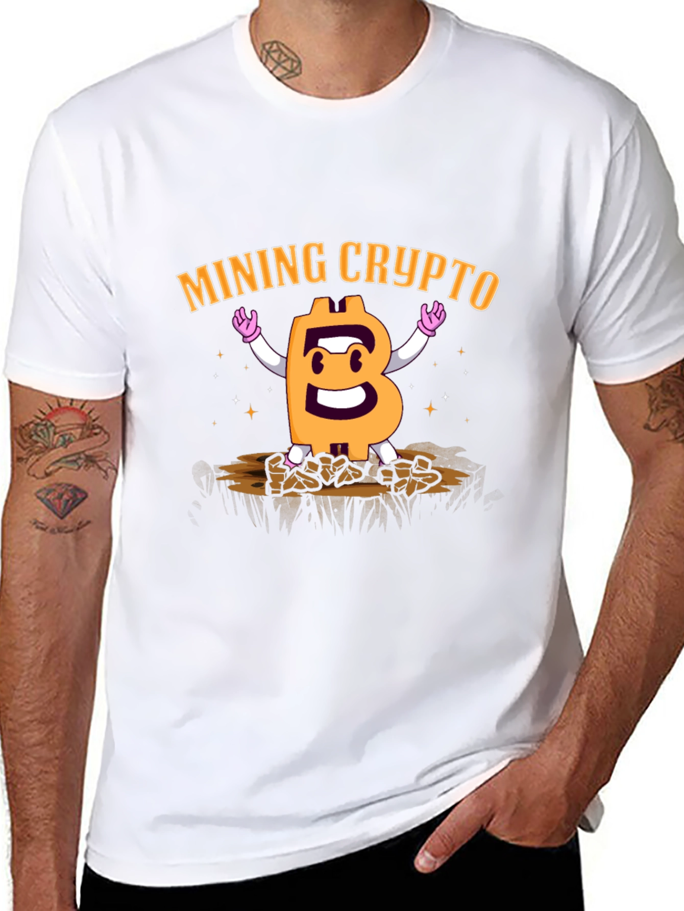 Mining Crypto Bitcoin Black T-Shirt