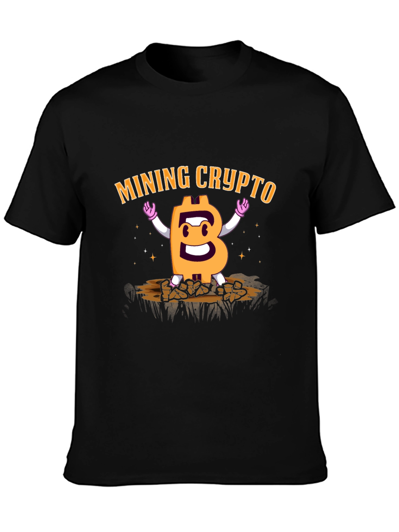 Mining Crypto Bitcoin Black T-Shirt