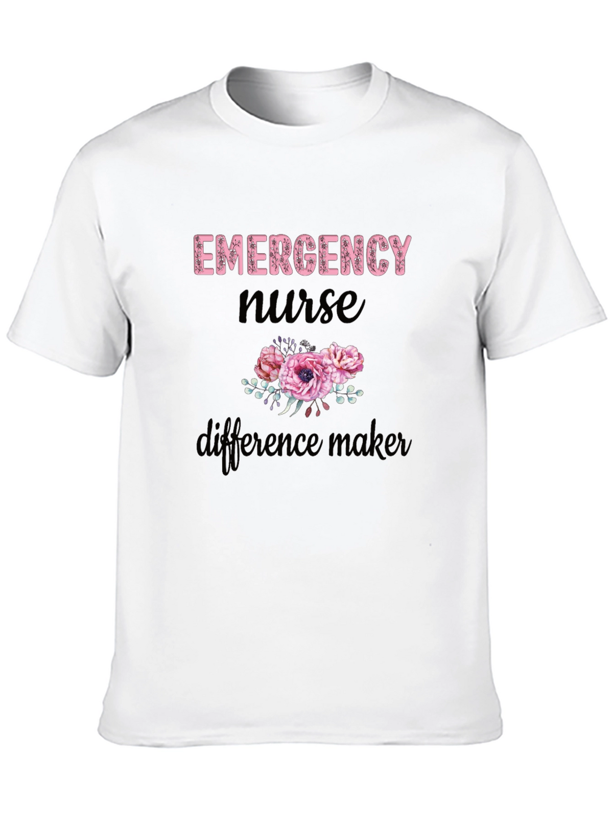 Emergency Nurse Difference Maker Black Tee