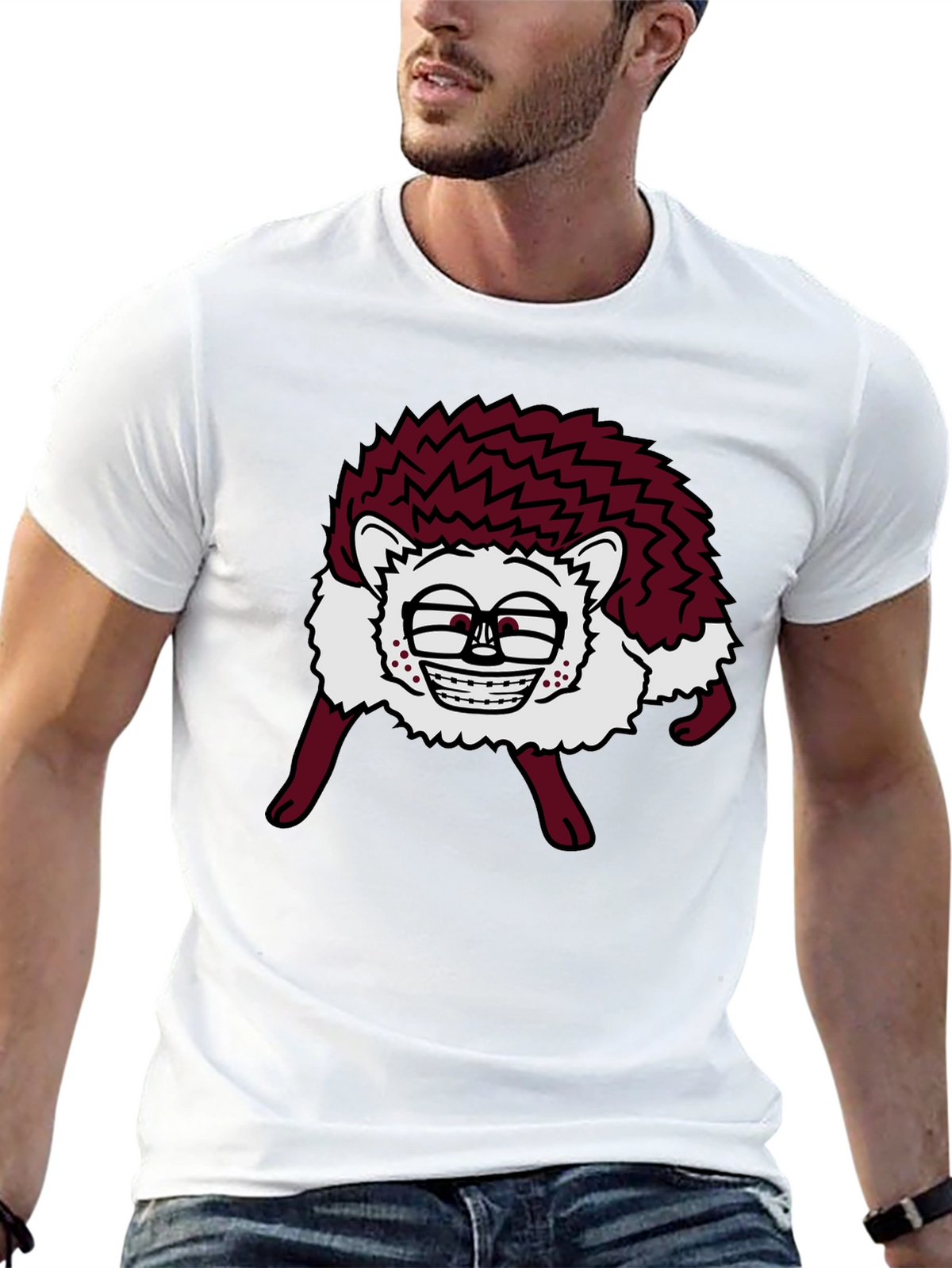 Funny Hedgehog Graphic Tee - Unique Animal T-Shirt