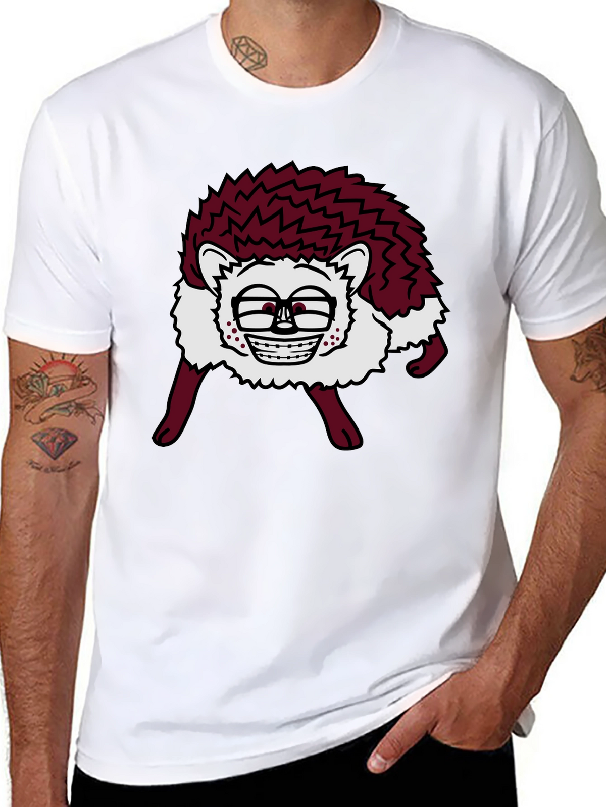 Funny Hedgehog Graphic Tee - Unique Animal T-Shirt