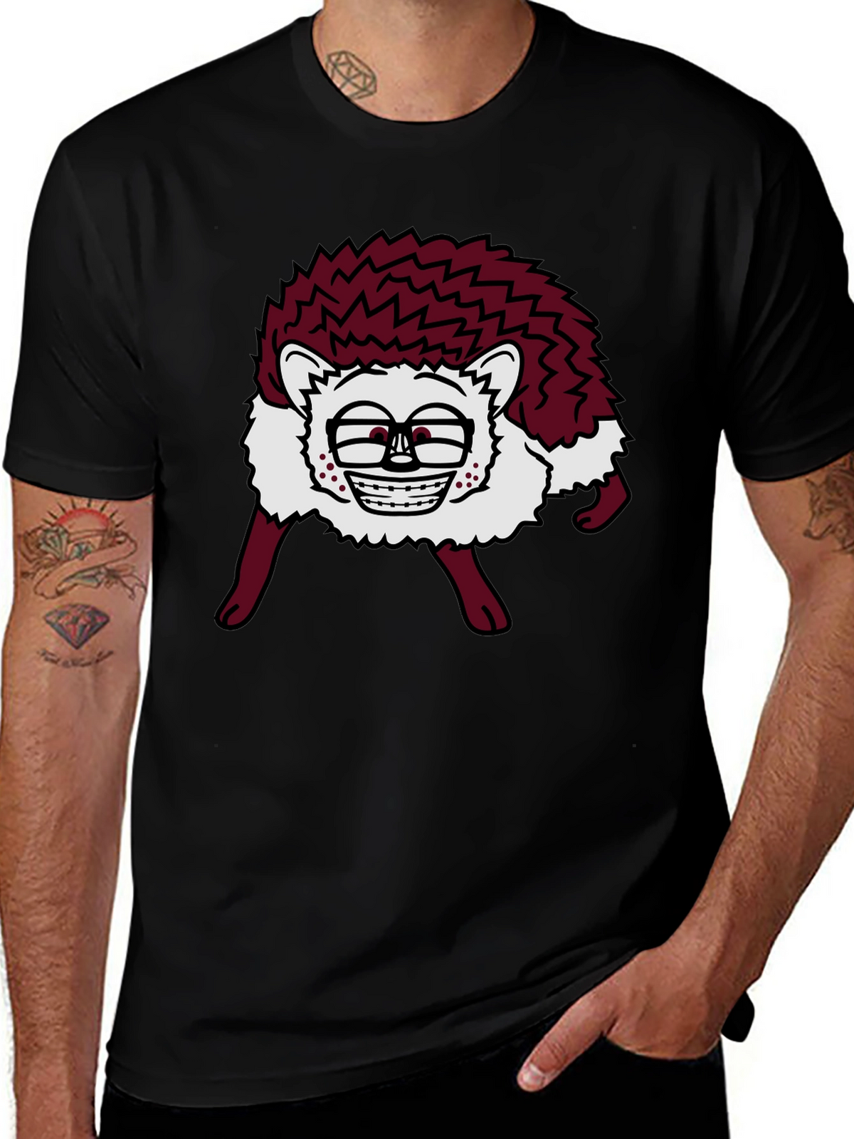 Funny Hedgehog Graphic Tee - Unique Animal T-Shirt