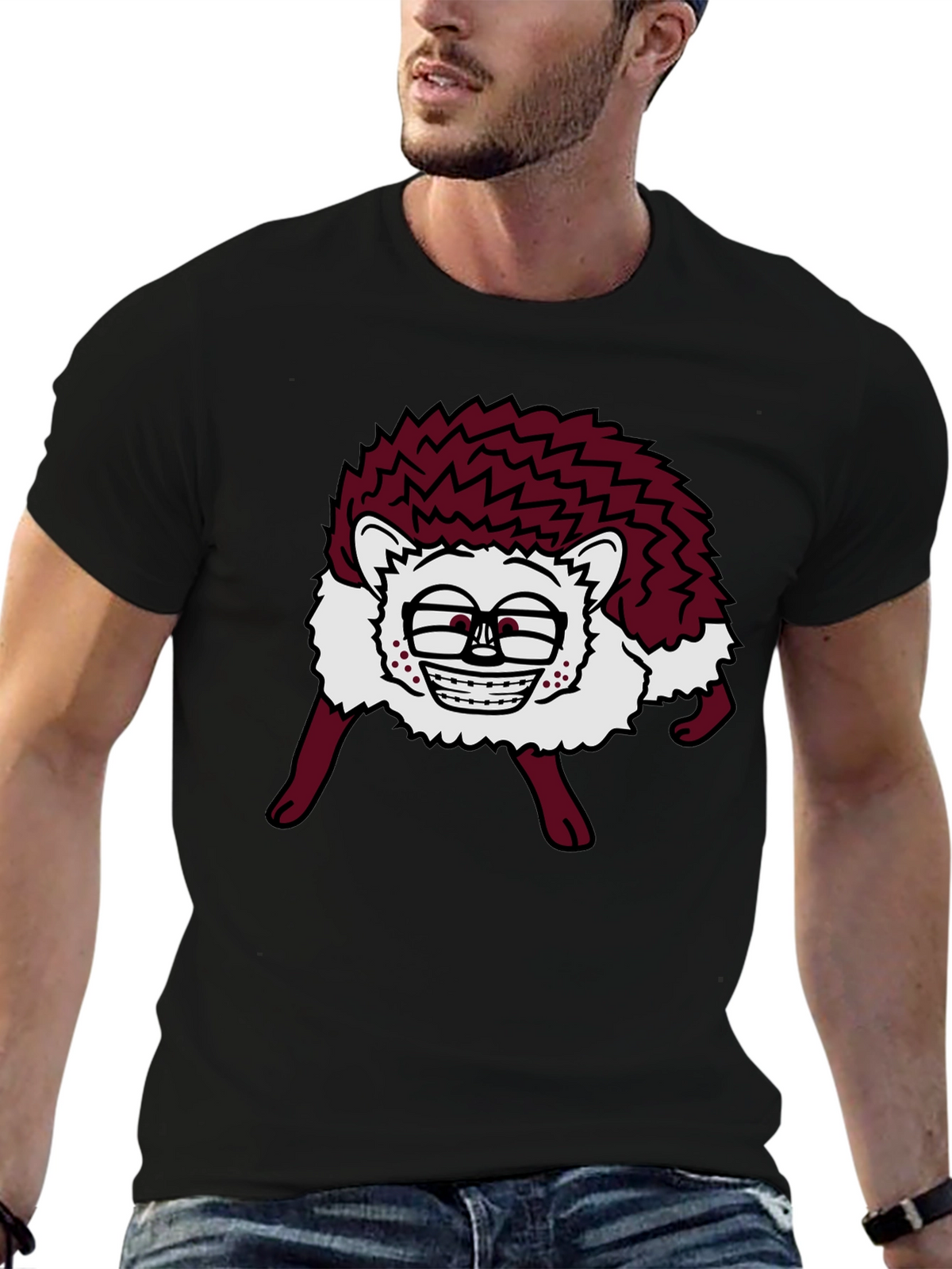 Funny Hedgehog Graphic Tee - Unique Animal T-Shirt