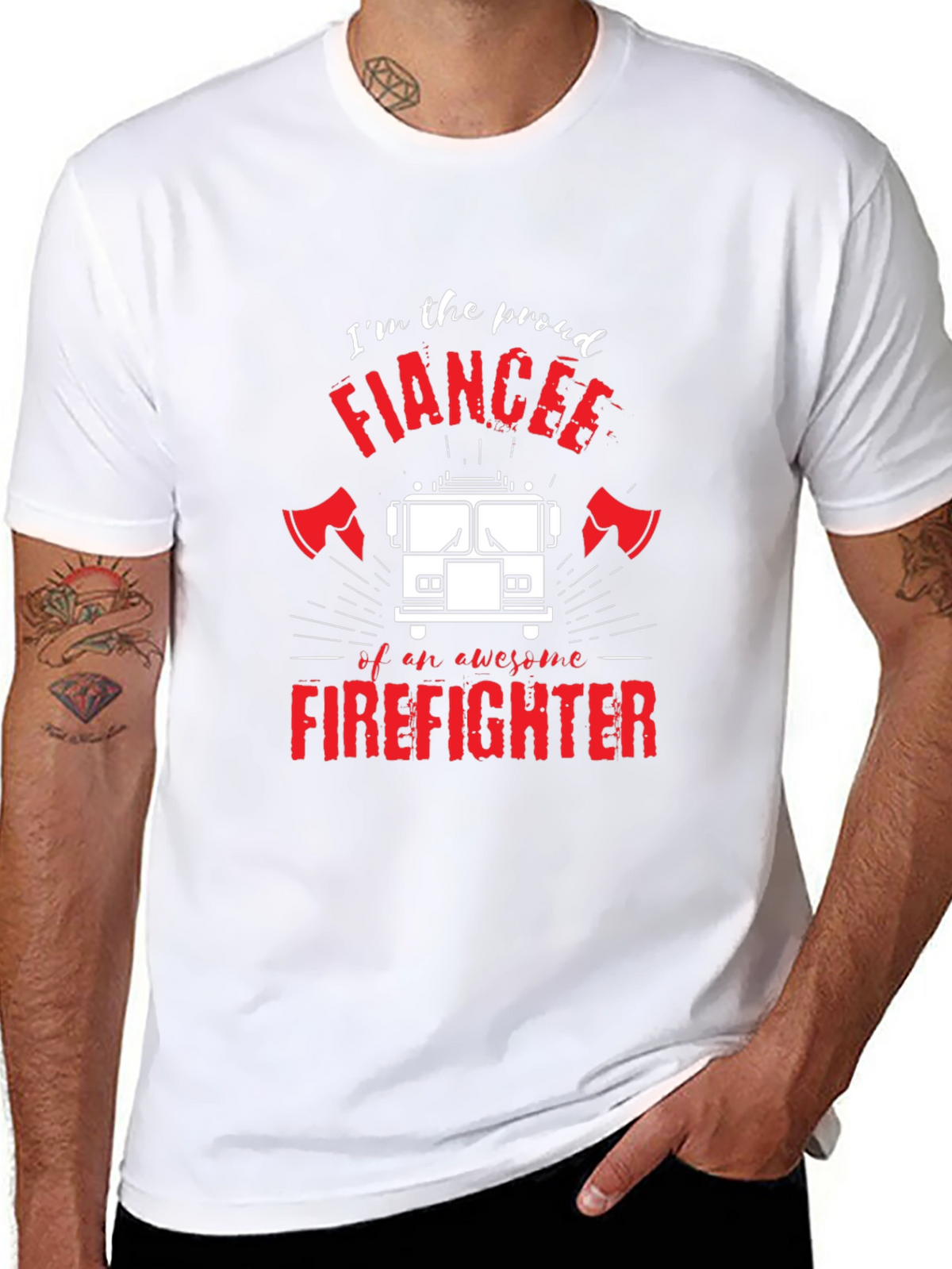 Proud Firefighter Fiancee T-Shirt