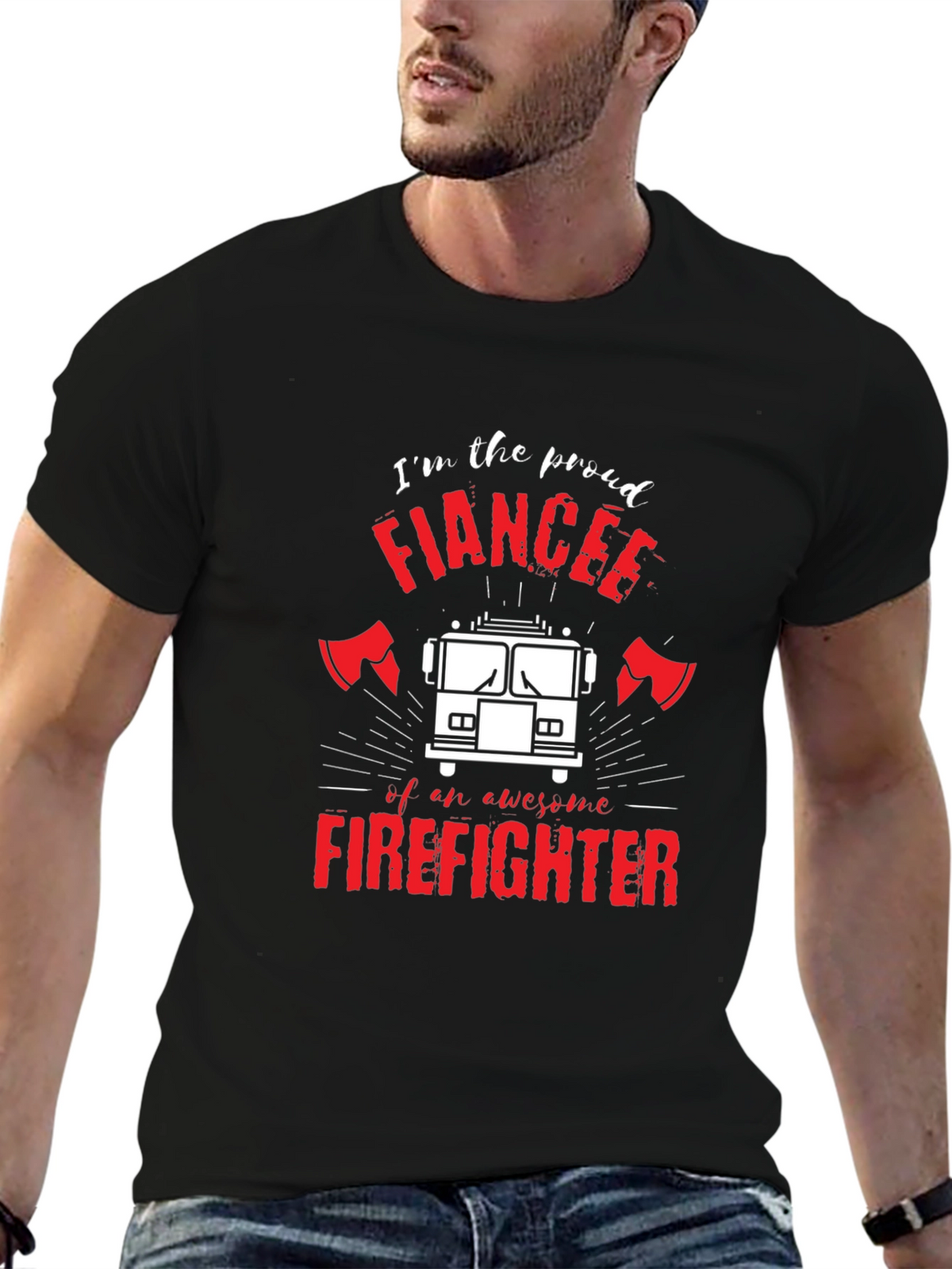 Proud Firefighter Fiancee T-Shirt