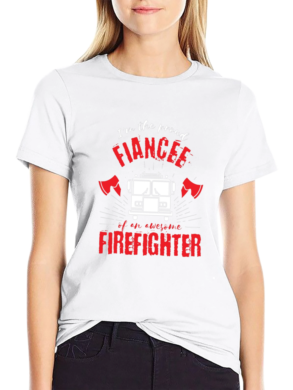 Proud Firefighter Fiancee T-Shirt