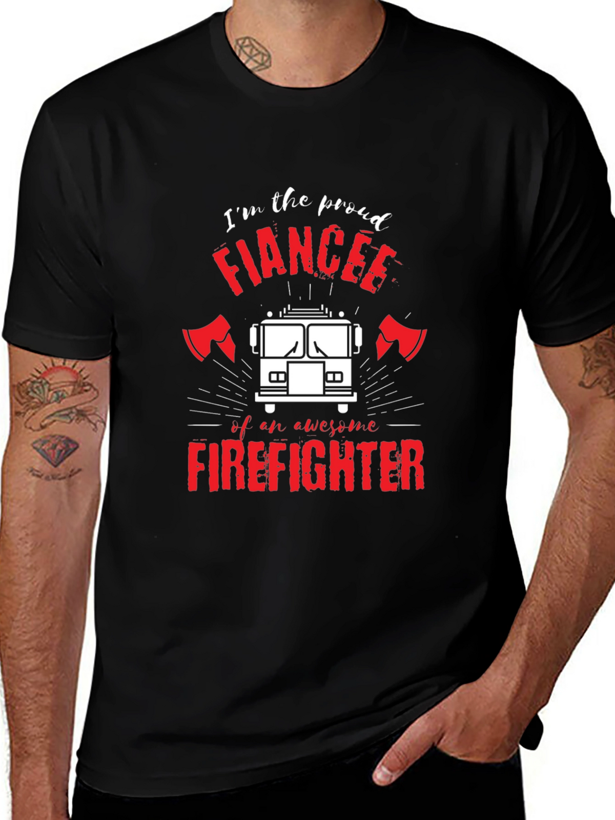 Proud Firefighter Fiancee T-Shirt