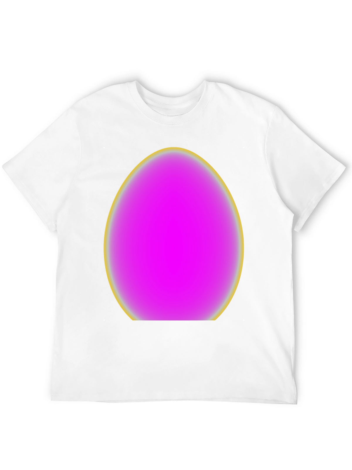 Mens Black T-Shirt with Egg Graphic