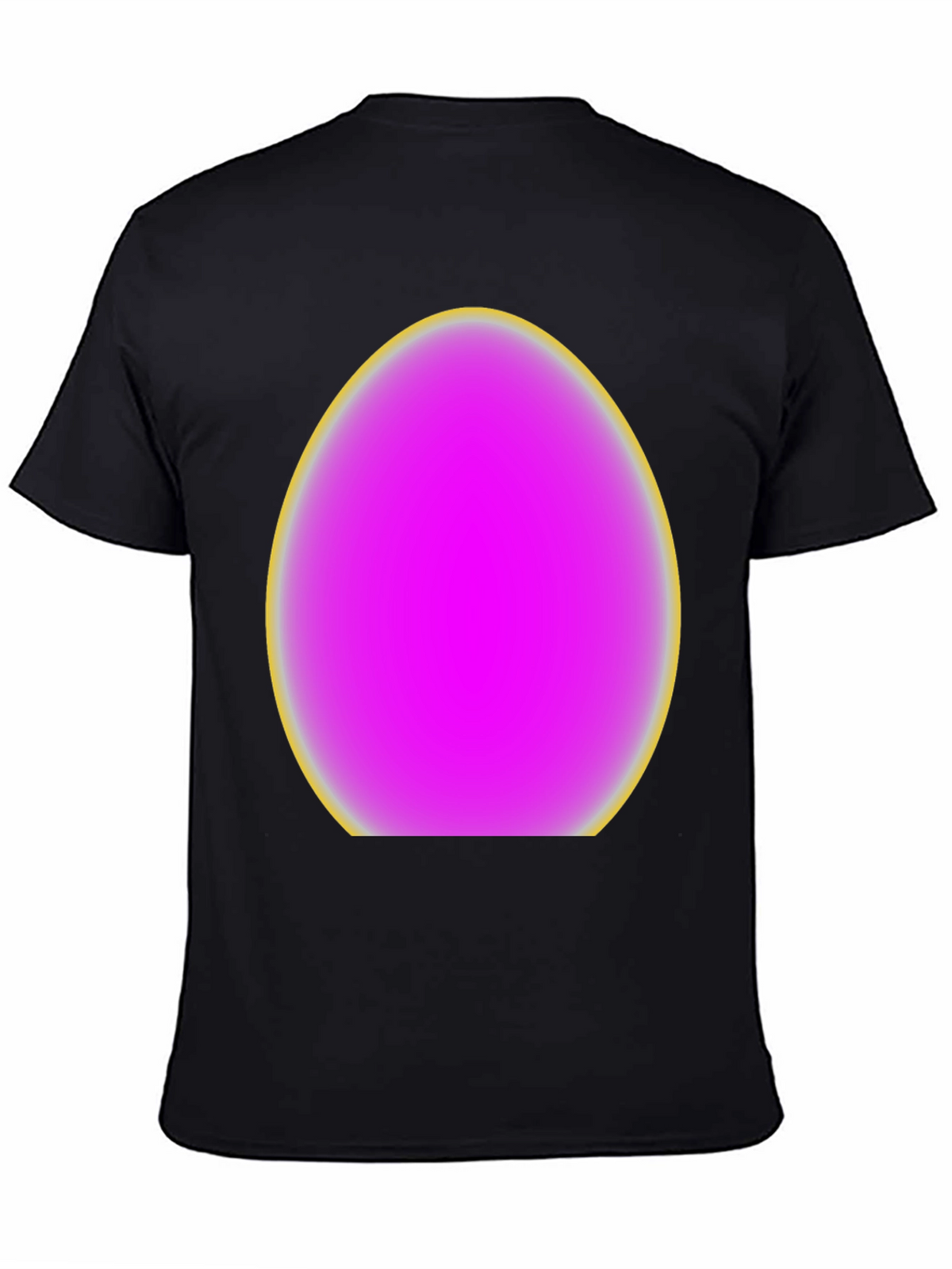 Mens Black T-Shirt with Egg Graphic