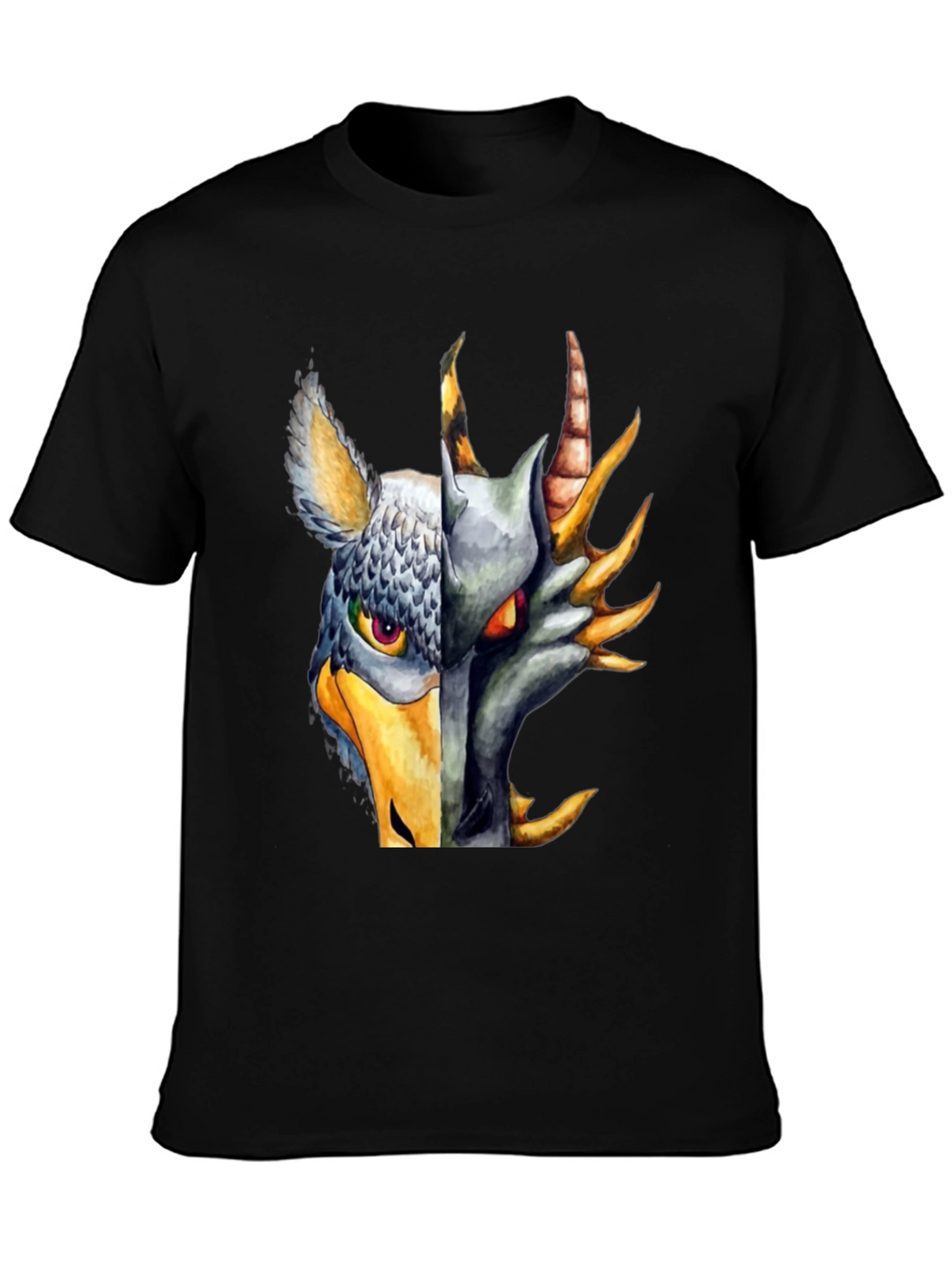 Griffin Dragon Hybrid Graphic Tee - Black