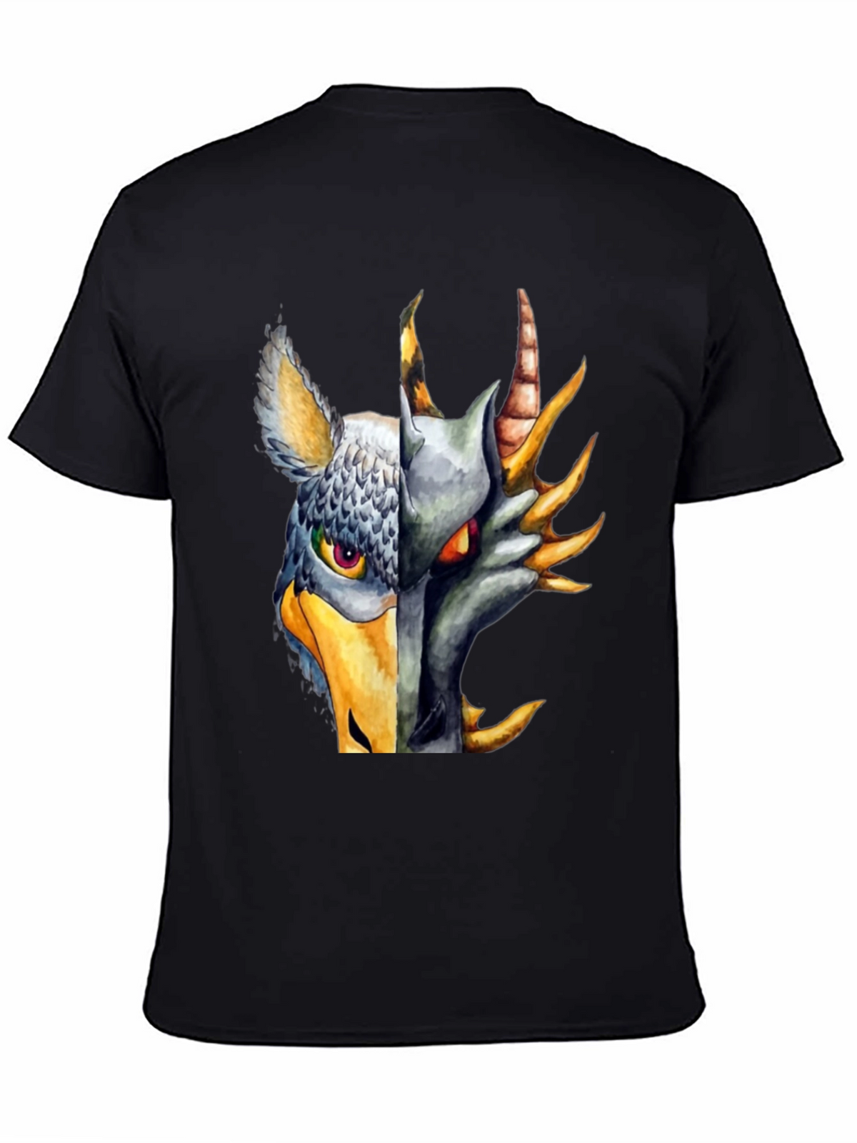 Griffin Dragon Hybrid Graphic Tee - Black