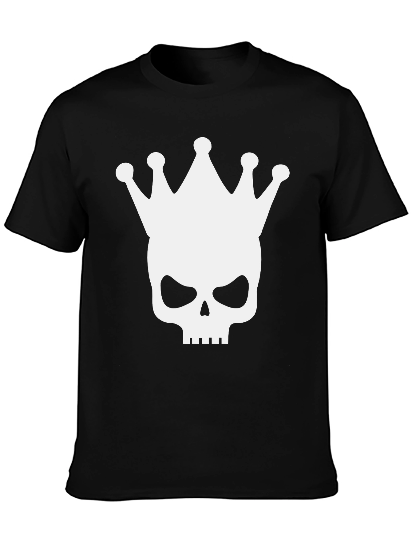 Skull King Graphic Tee - Black Cotton Blend