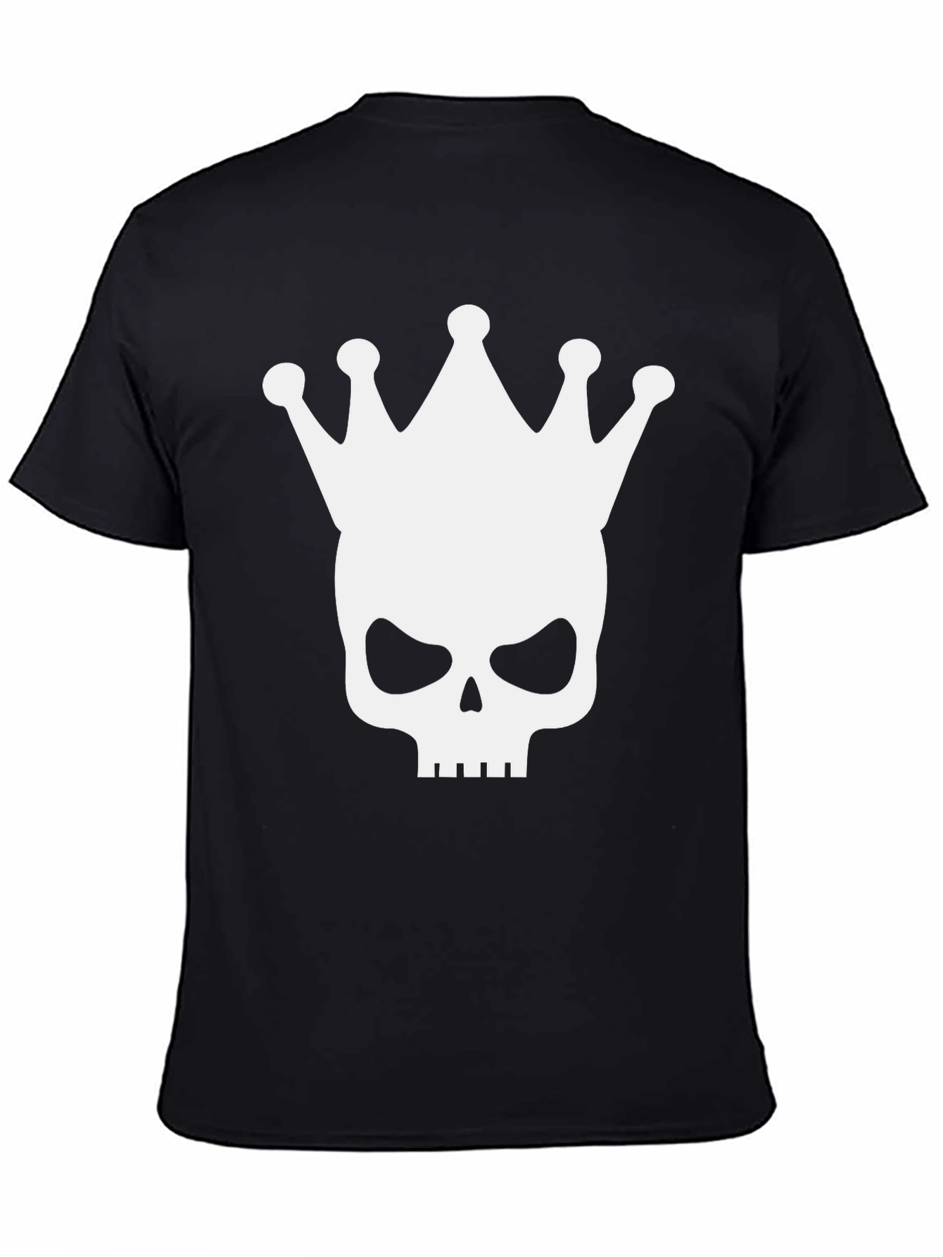 Skull King Graphic Tee - Black Cotton Blend