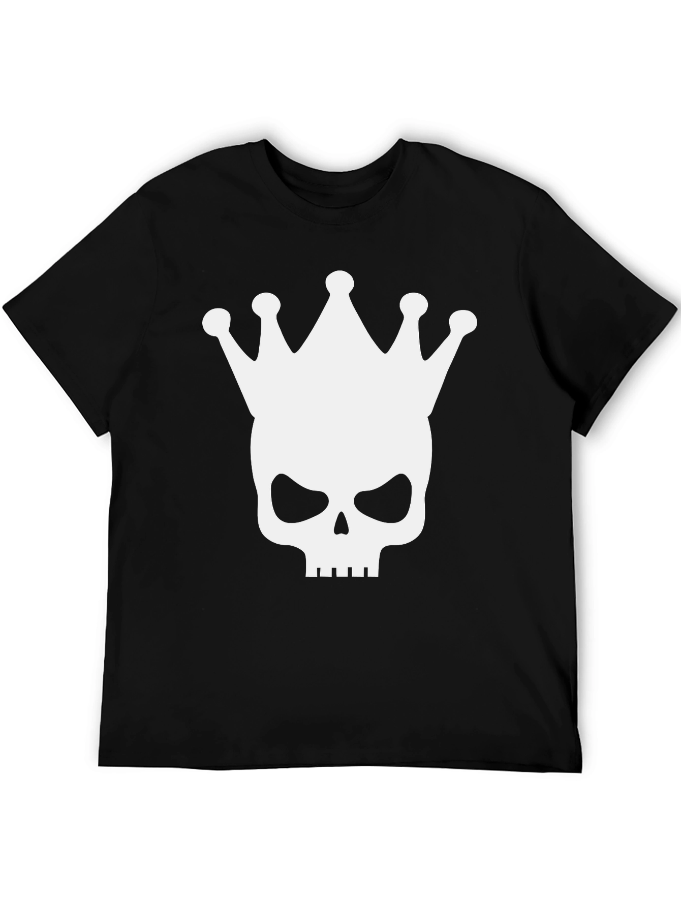 Skull King Graphic Tee - Black Cotton Blend