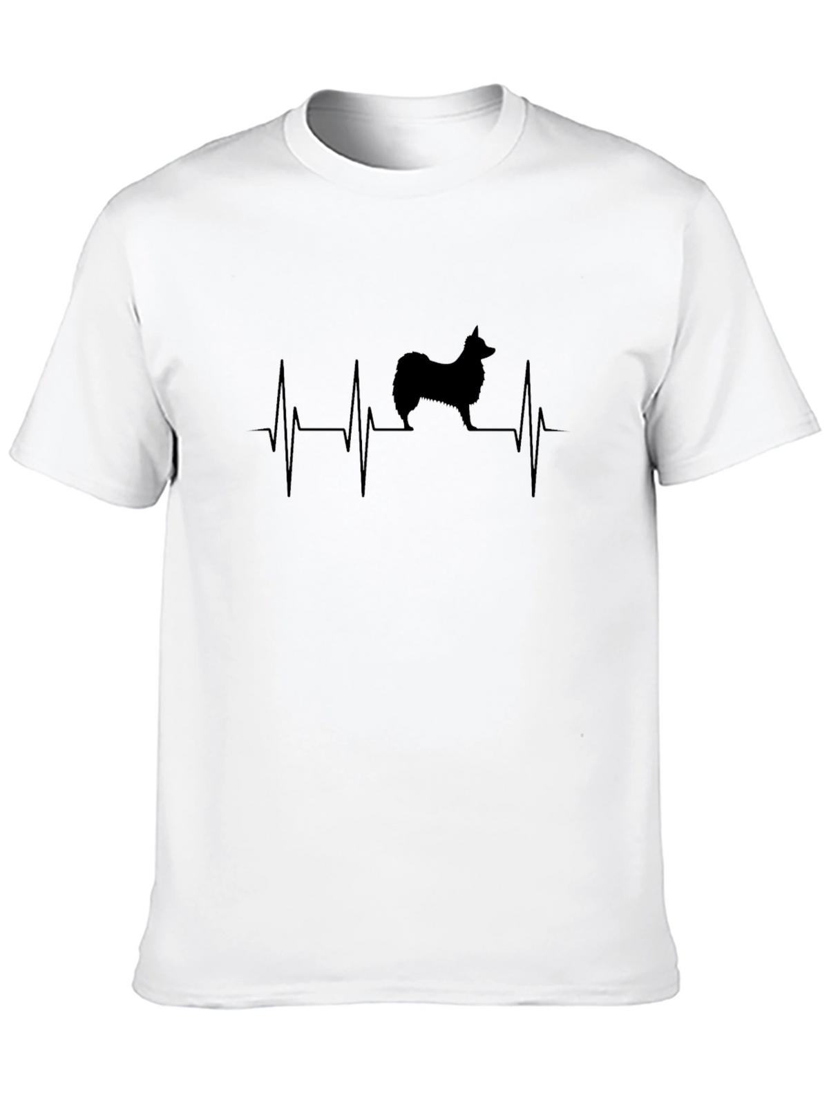 Dog Heartbeat T-Shirt - Black Cotton Tee