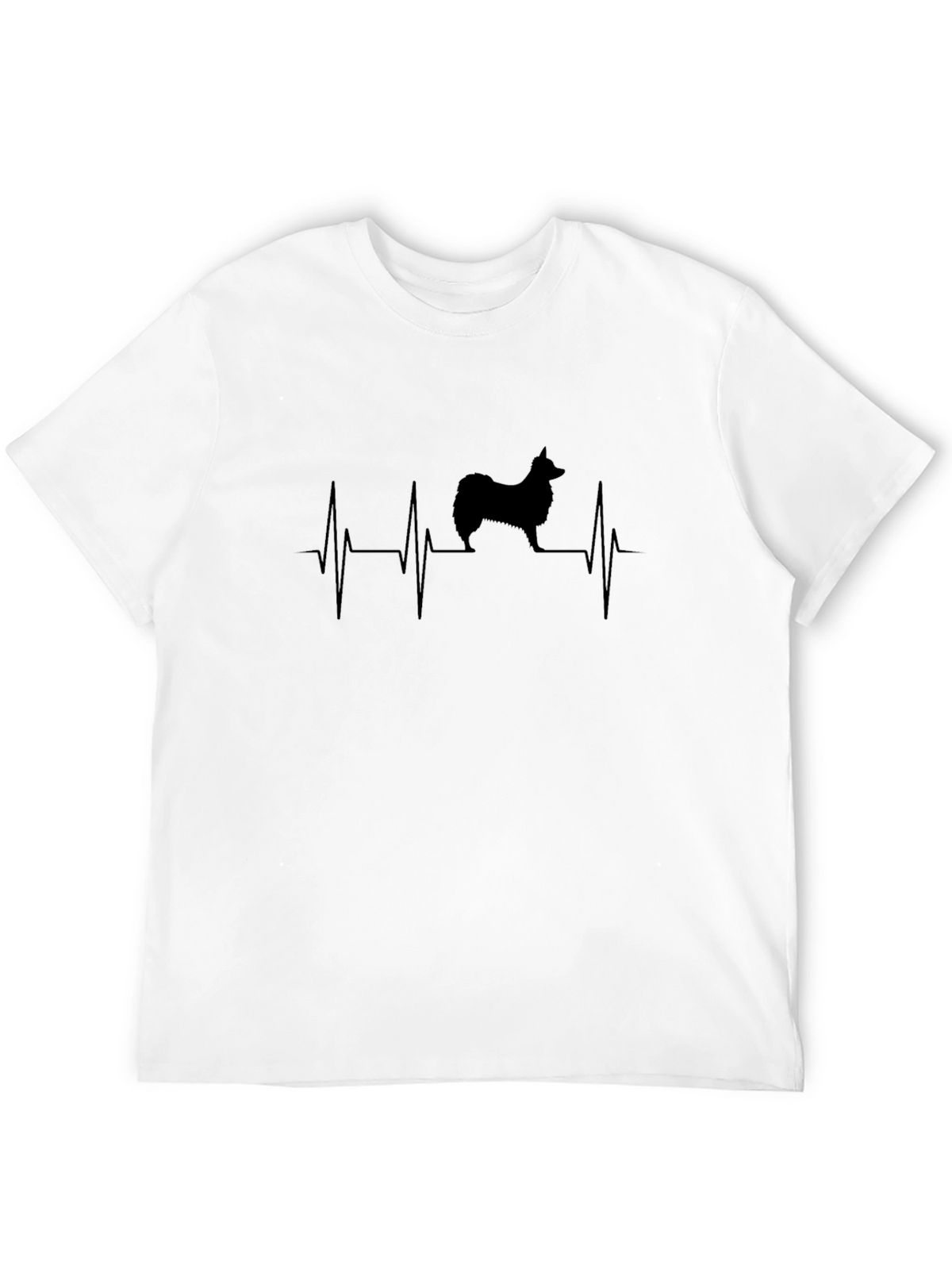 Dog Heartbeat T-Shirt - Black Cotton Tee