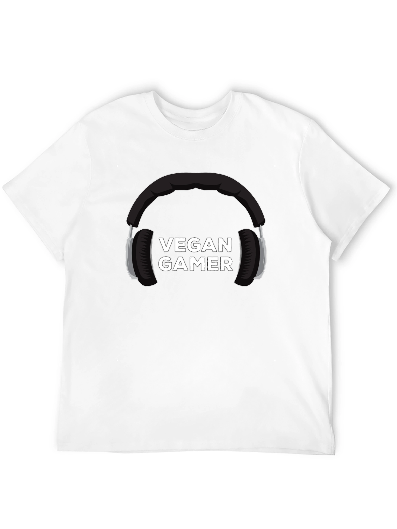 Vegan Gamer Graphic Tee - Black Cotton Blend