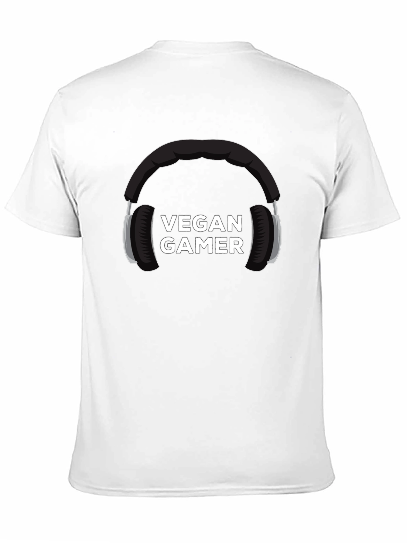 Vegan Gamer Graphic Tee - Black Cotton Blend