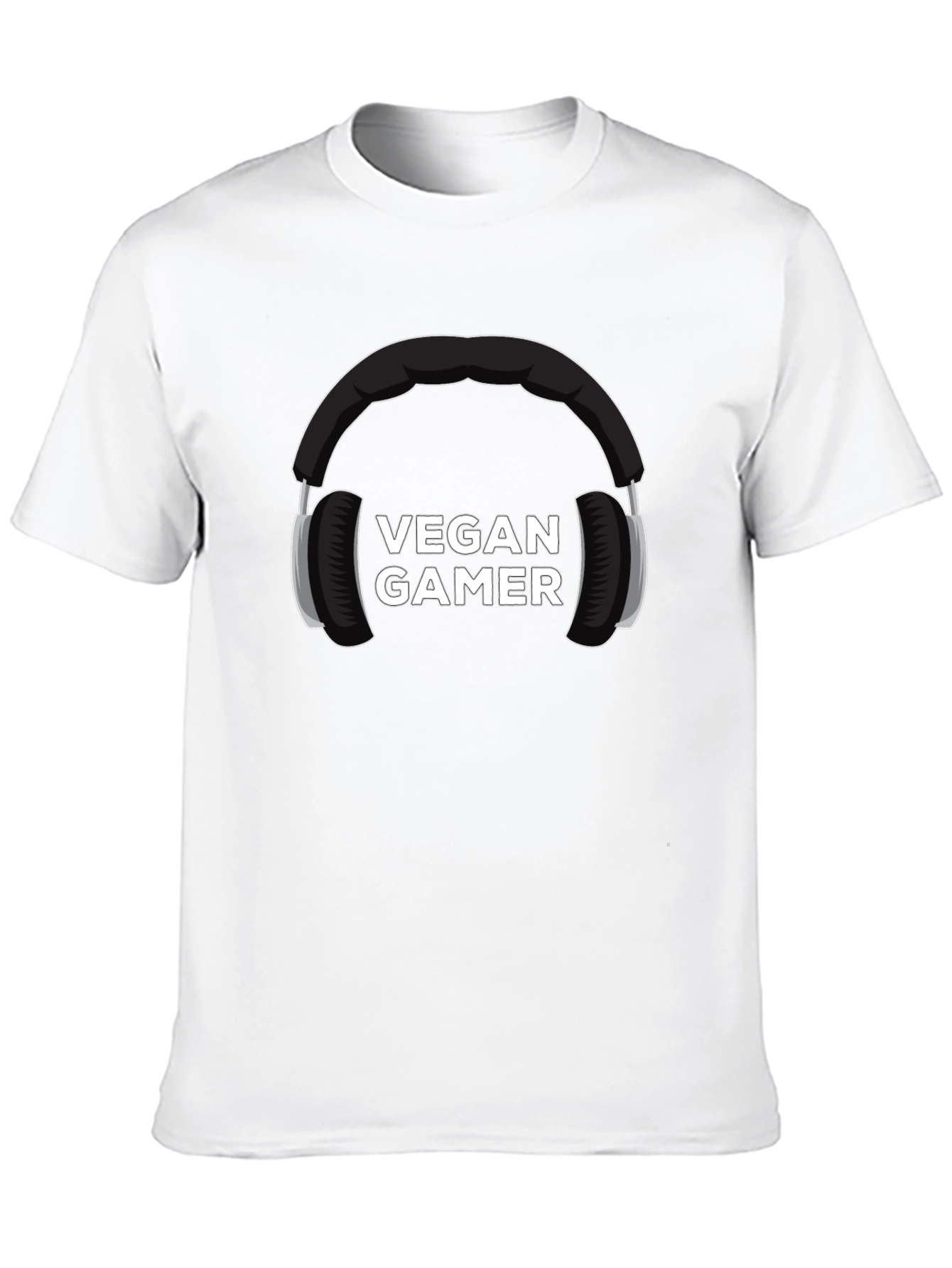 Vegan Gamer Graphic Tee - Black Cotton Blend