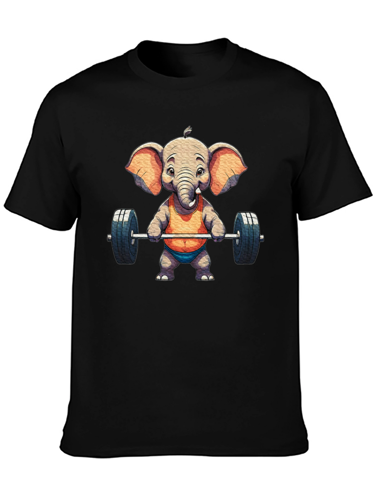 Elephant Weightlifter Graphic Tee