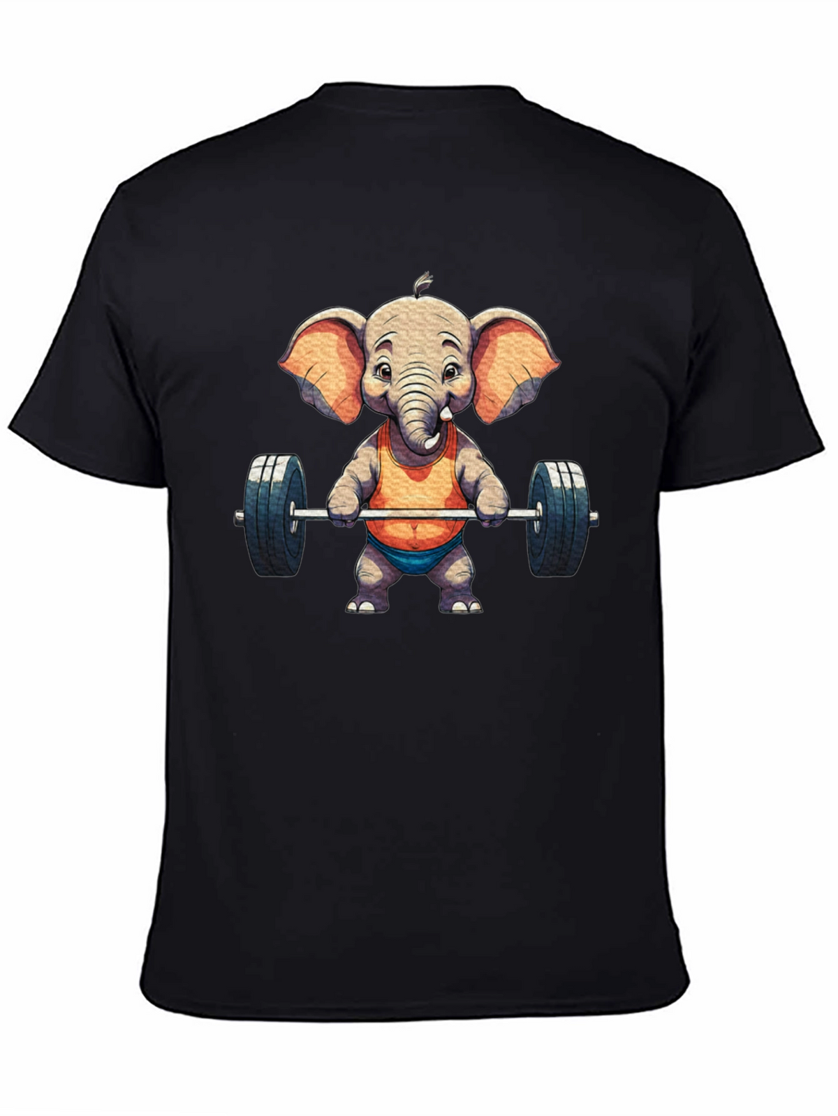 Elephant Weightlifter Graphic Tee