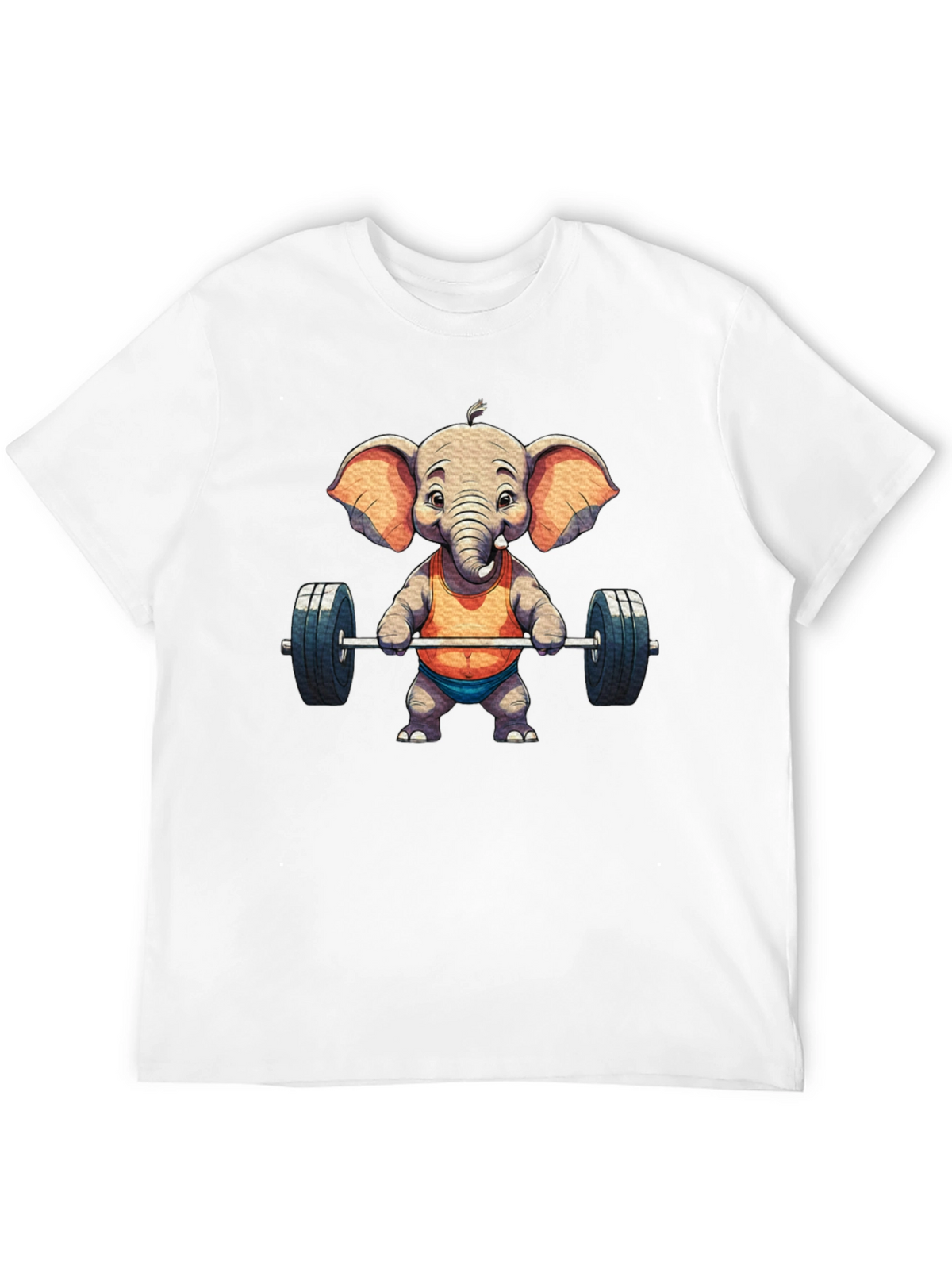 Elephant Weightlifter Graphic Tee