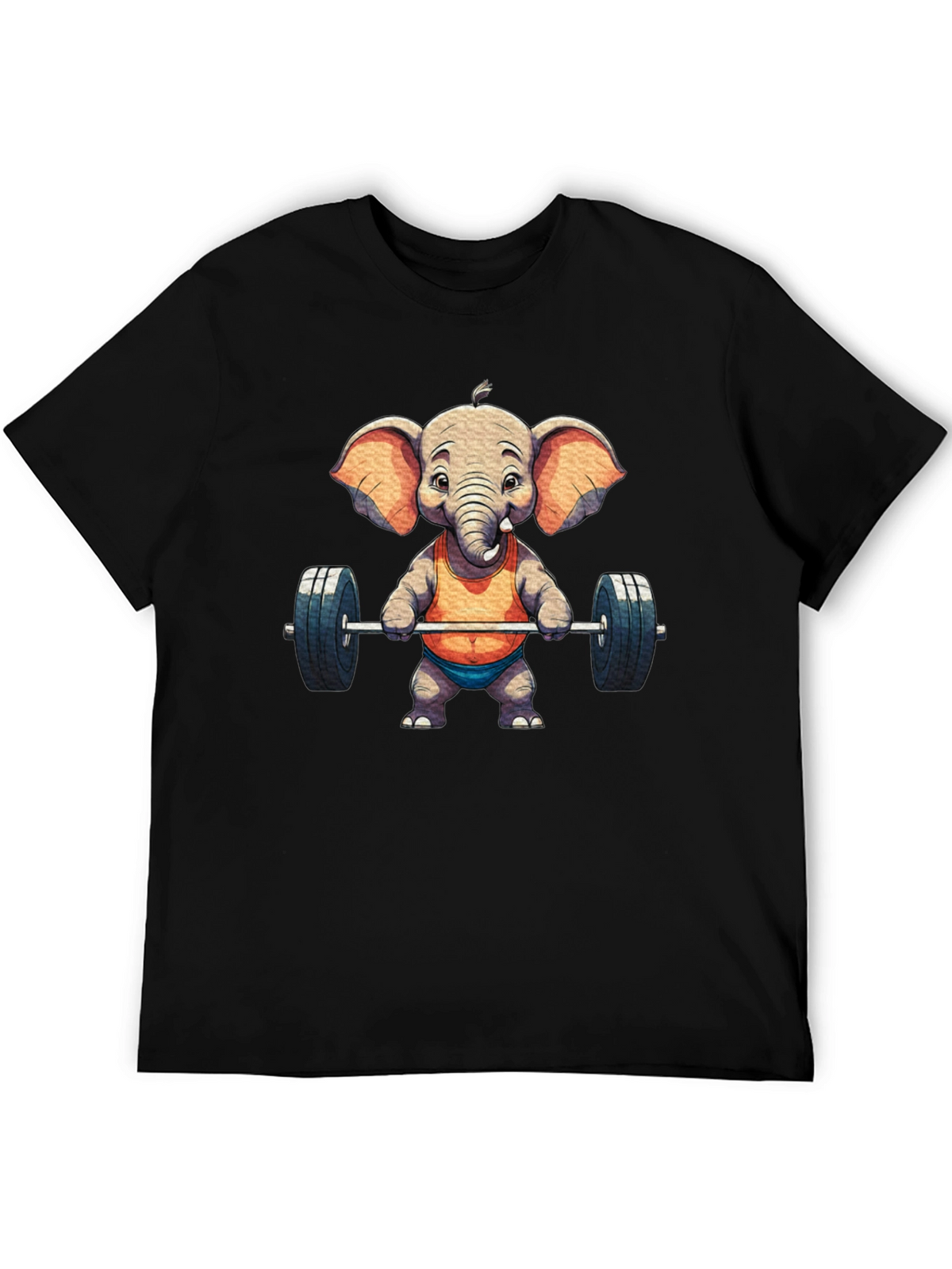 Elephant Weightlifter Graphic Tee