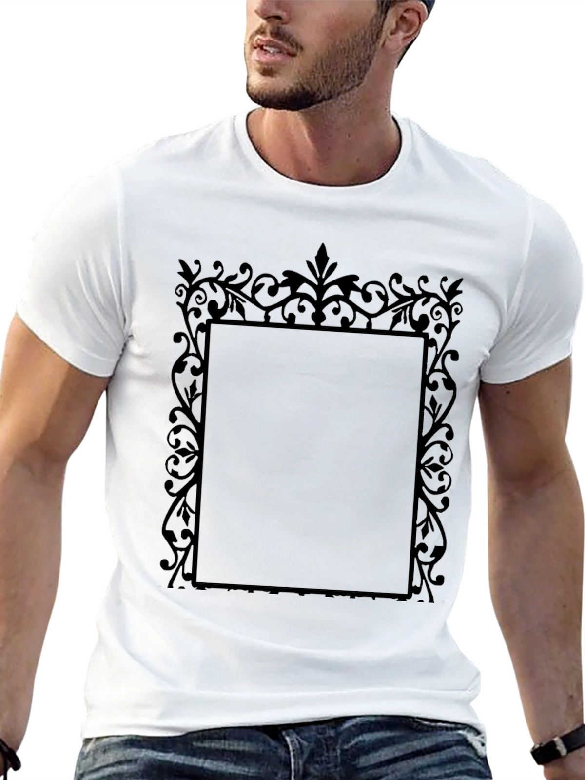 Elegant Framed Black Tee