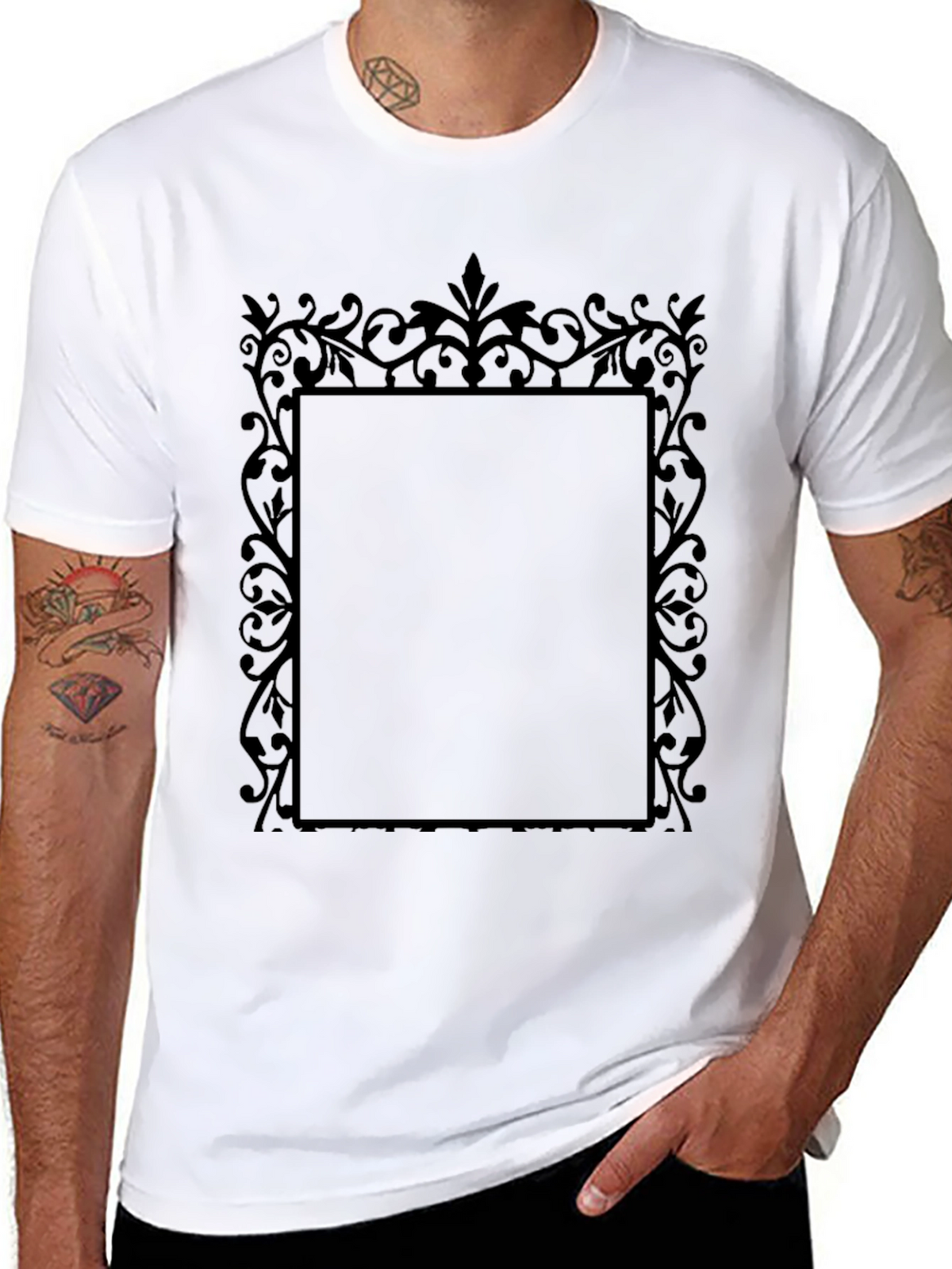 Elegant Framed Black Tee