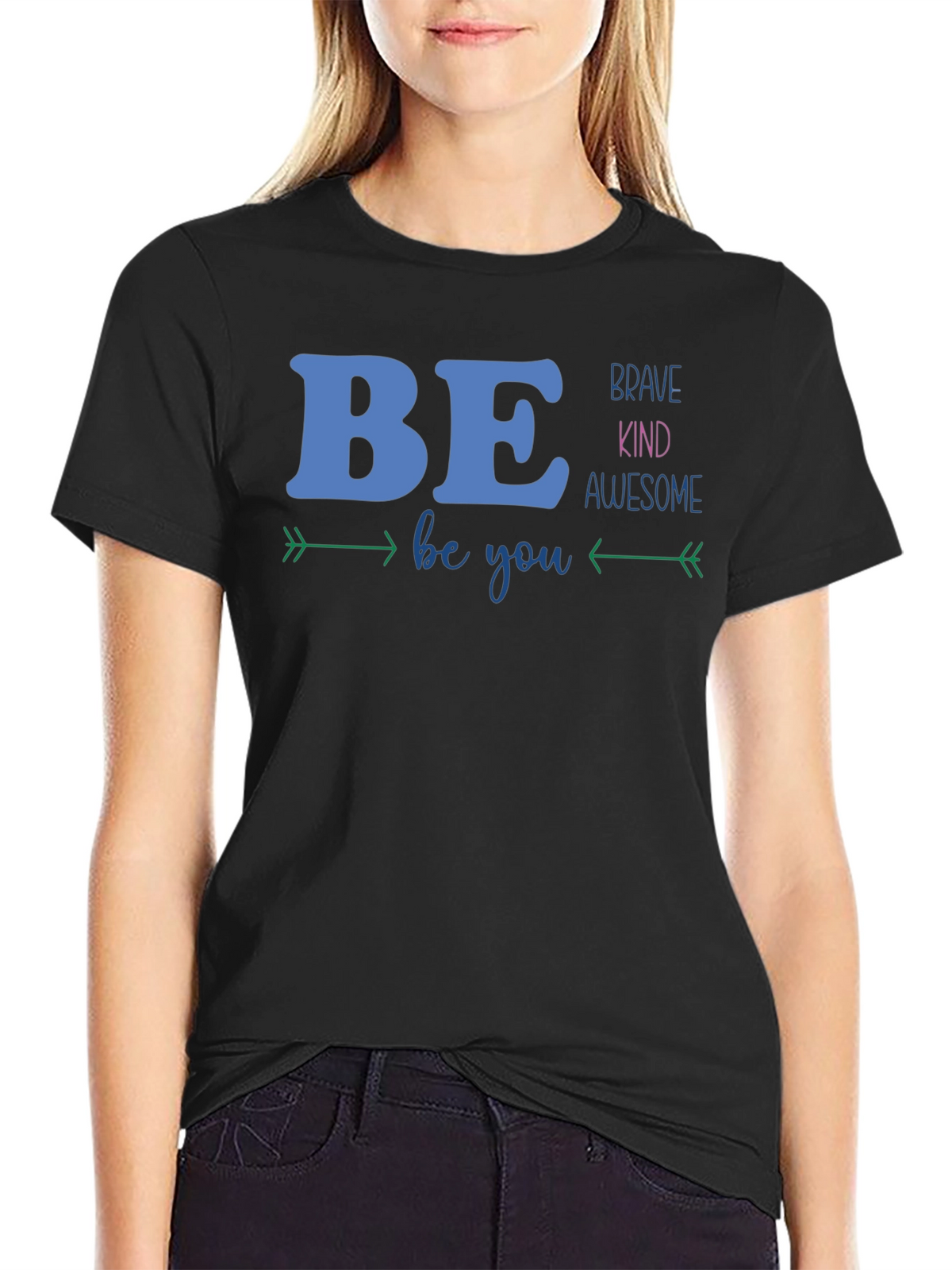 Be Brave Kind Awesome Graphic T-Shirt